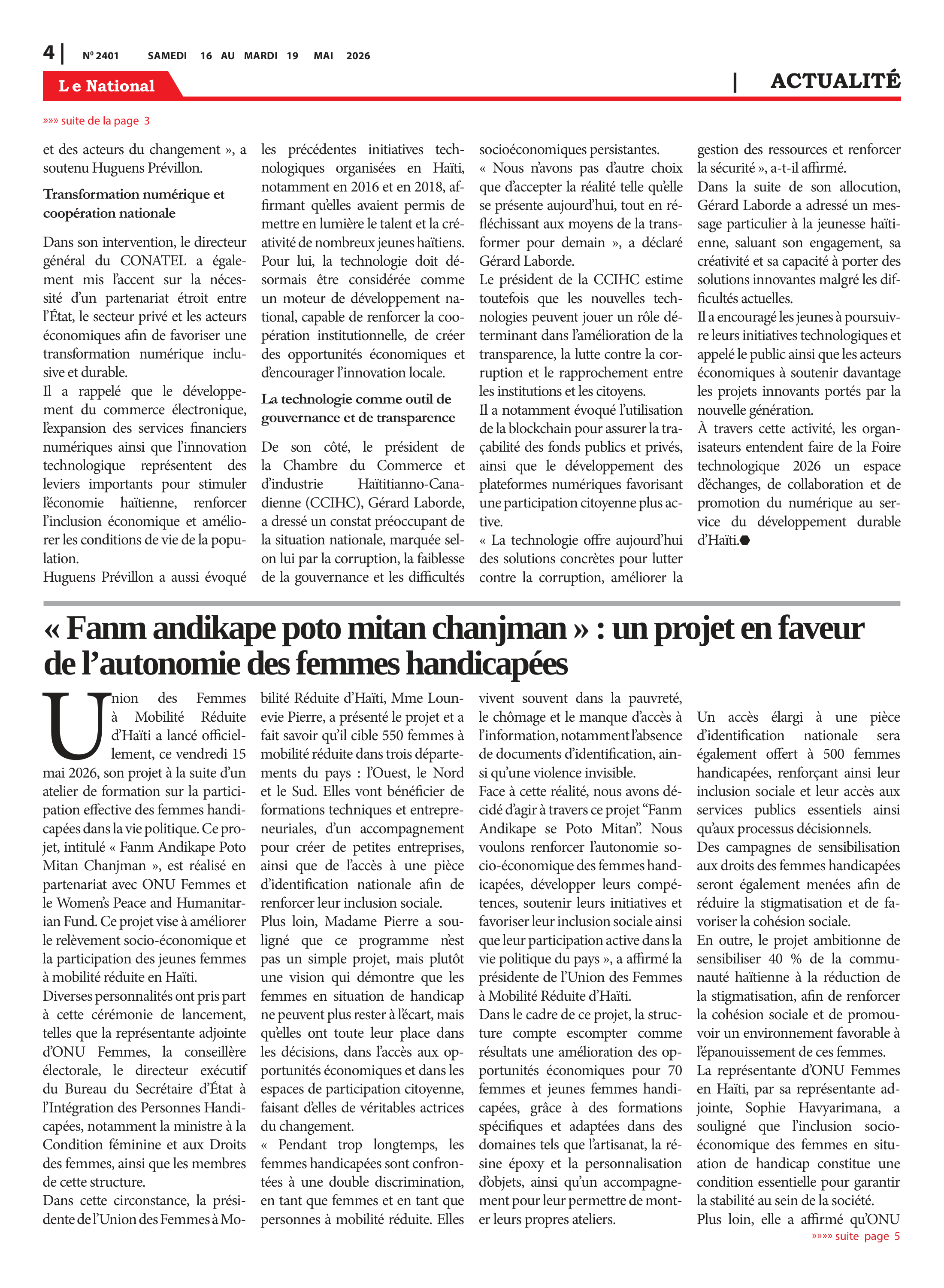 Page 4 de l'édition 2401