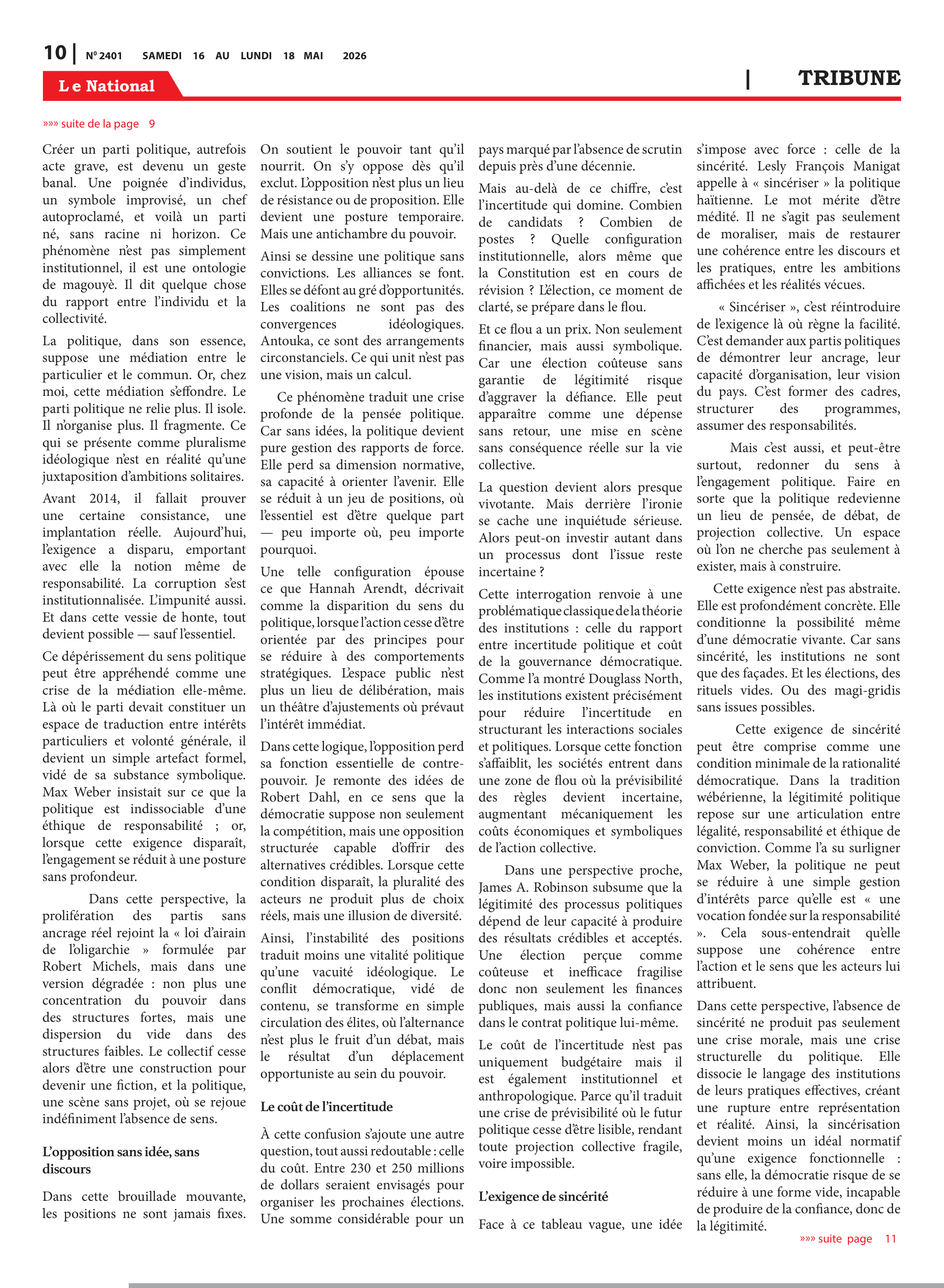 Page 10 de l'édition 2401