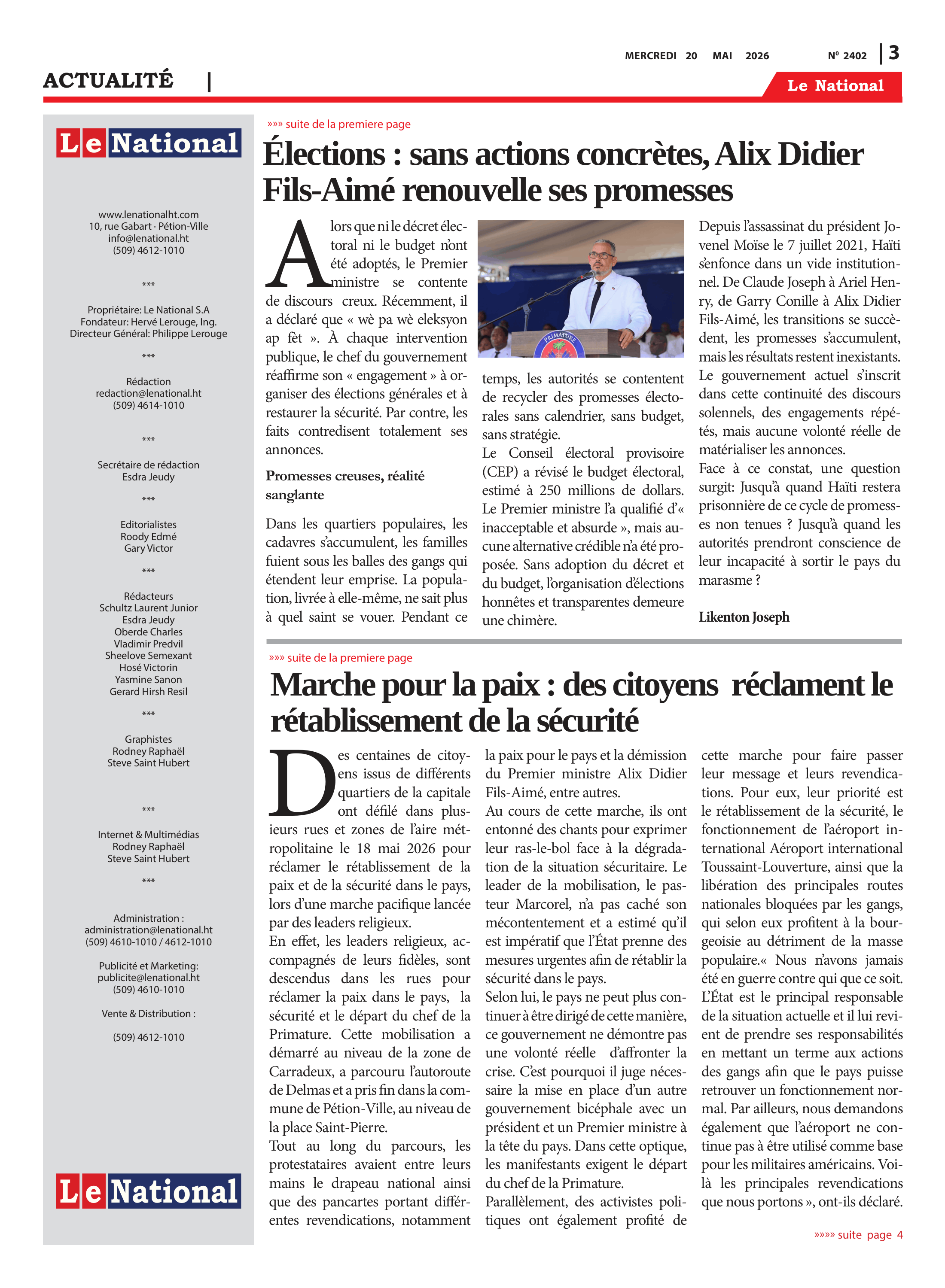 Page 3 de l'édition 2402