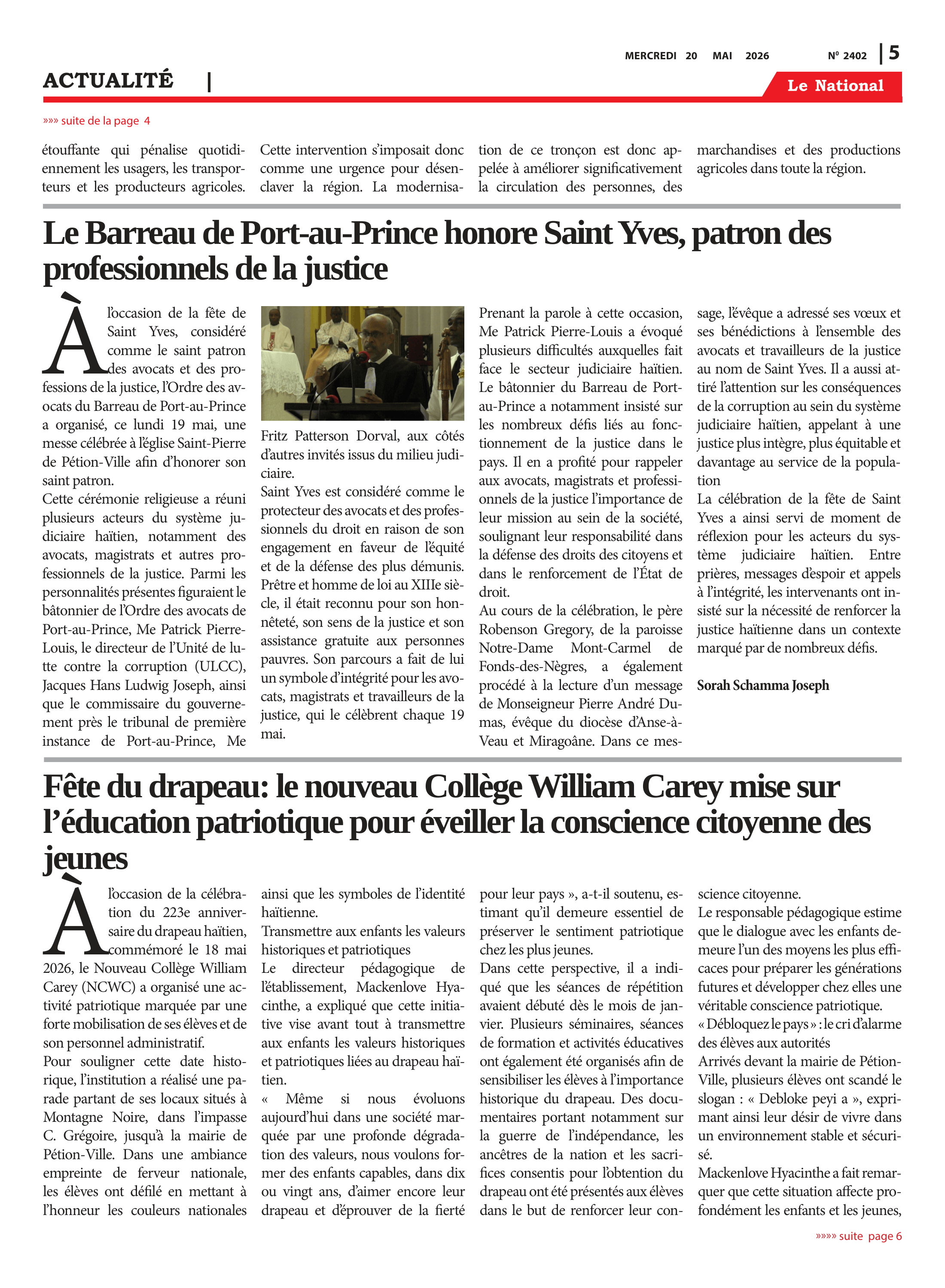 Page 5 de l'édition 2402
