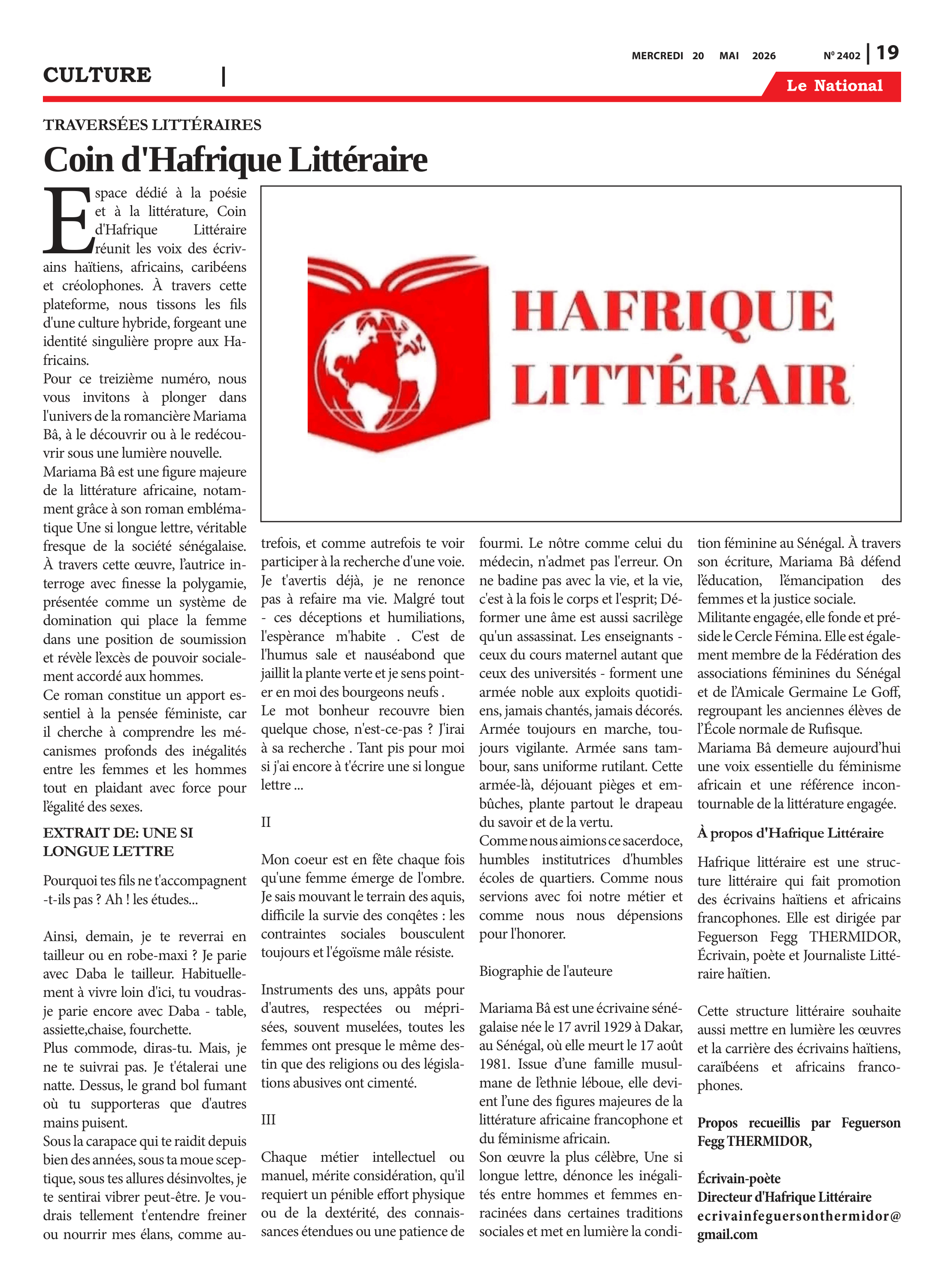 Page 19 de l'édition 2402