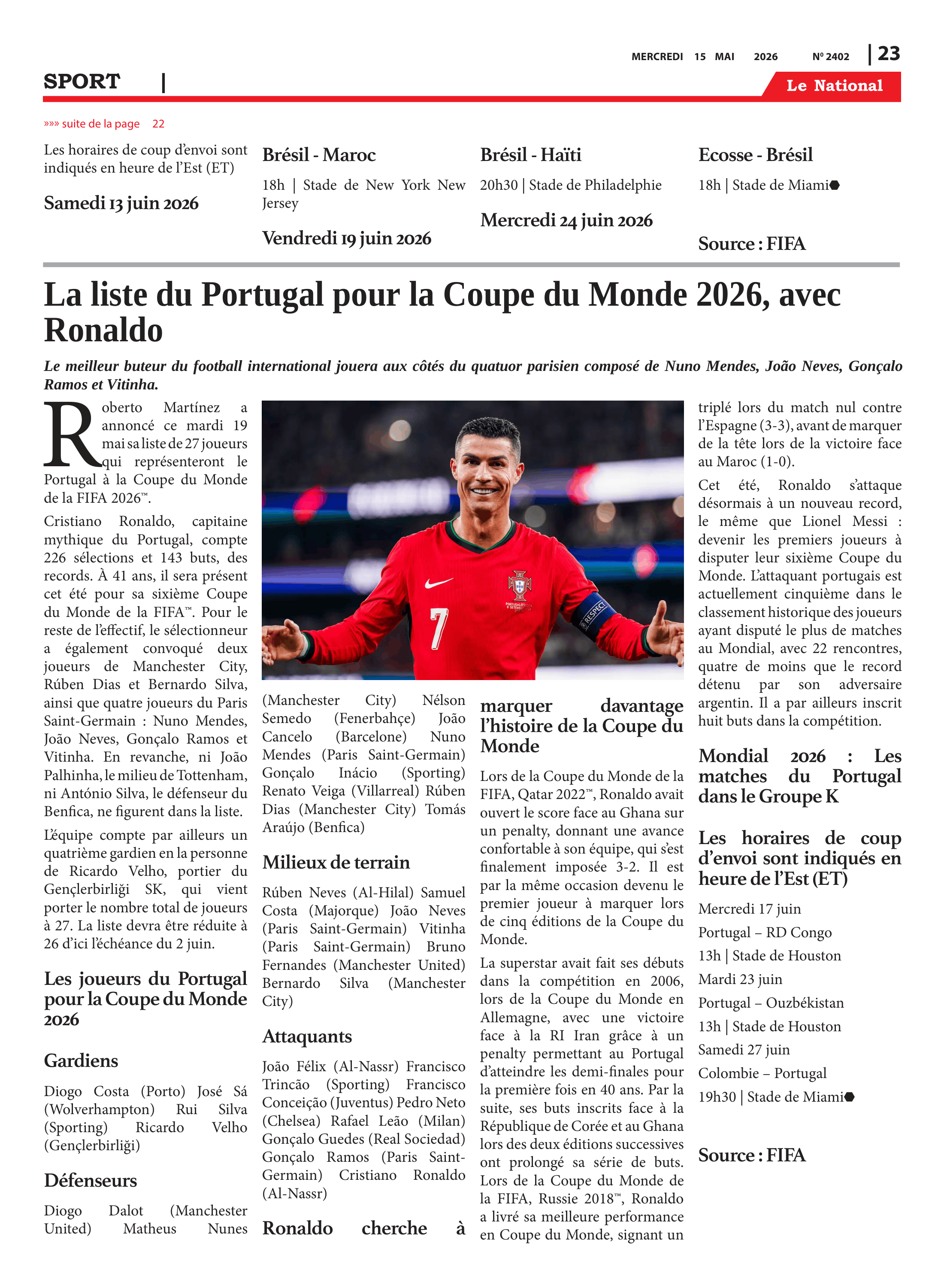 Page 23 de l'édition 2402