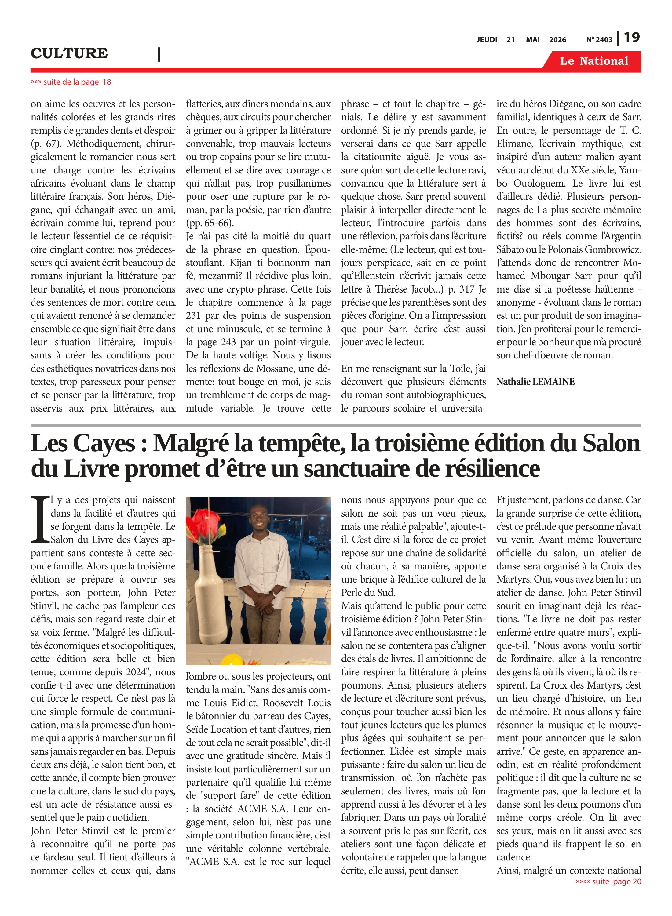Page 18 de l'édition 2403