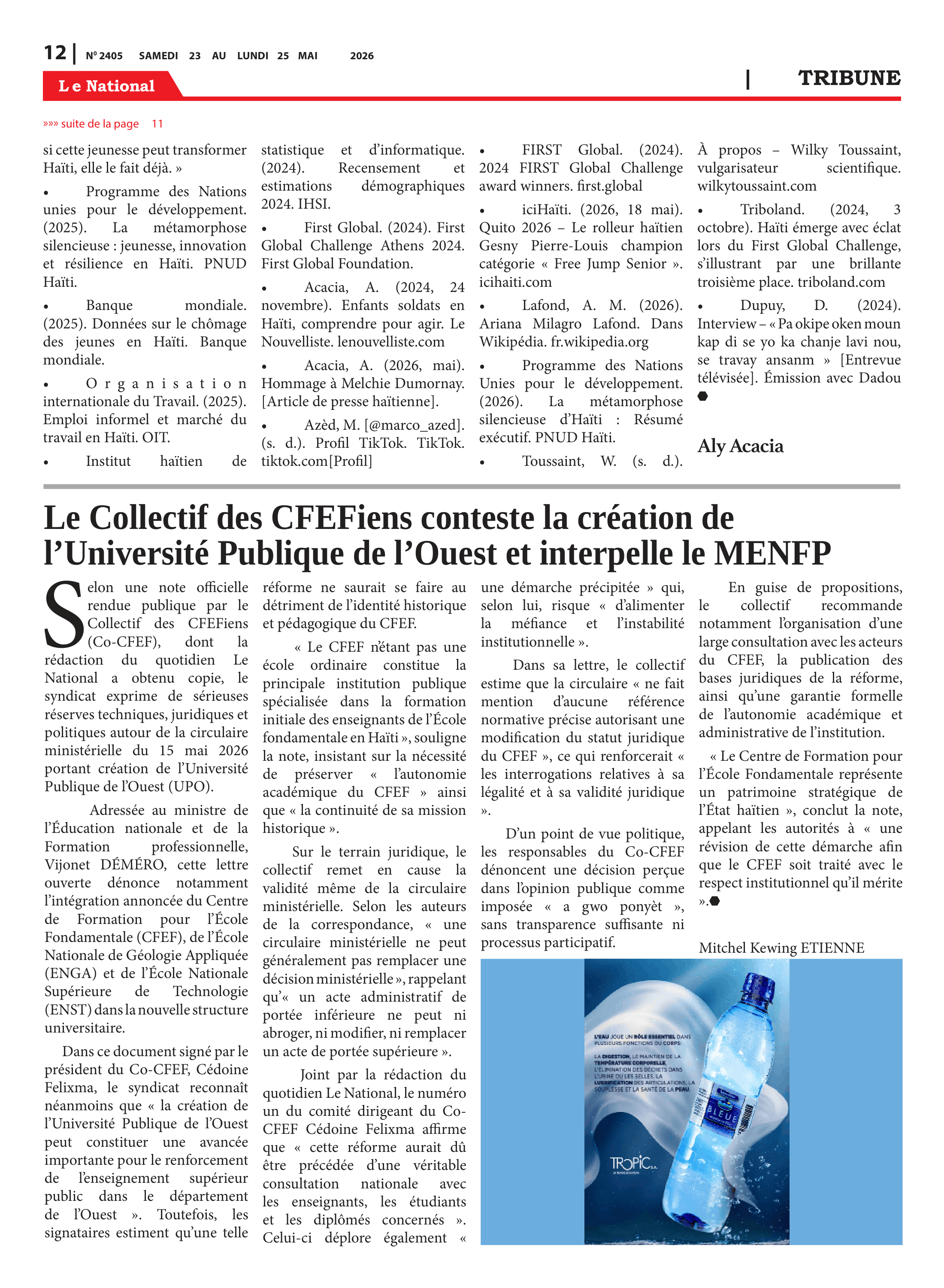 Page 12 de l'édition 2405