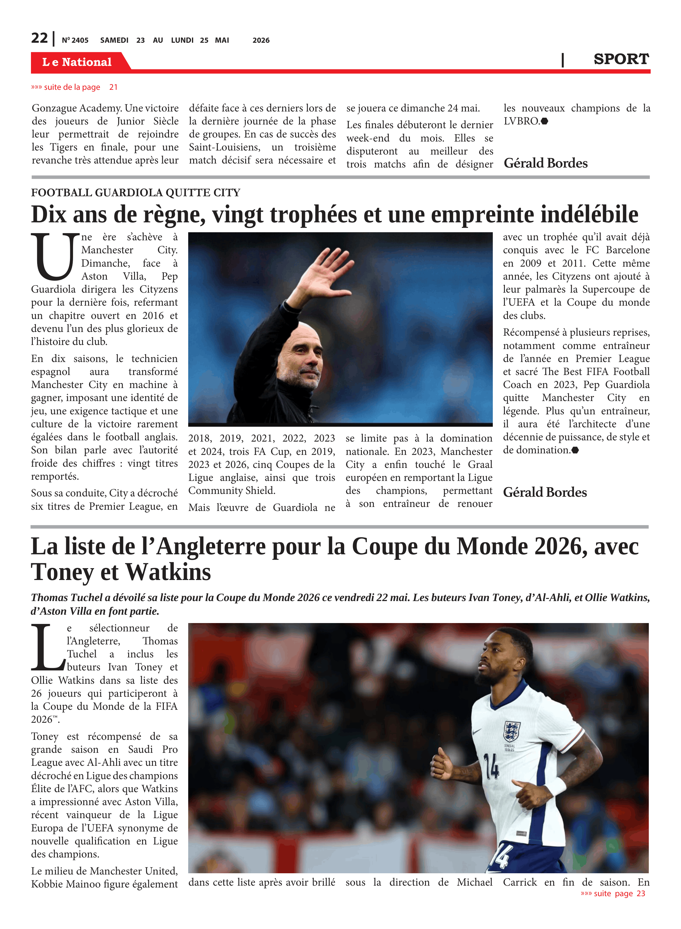 Page 22 de l'édition 2405