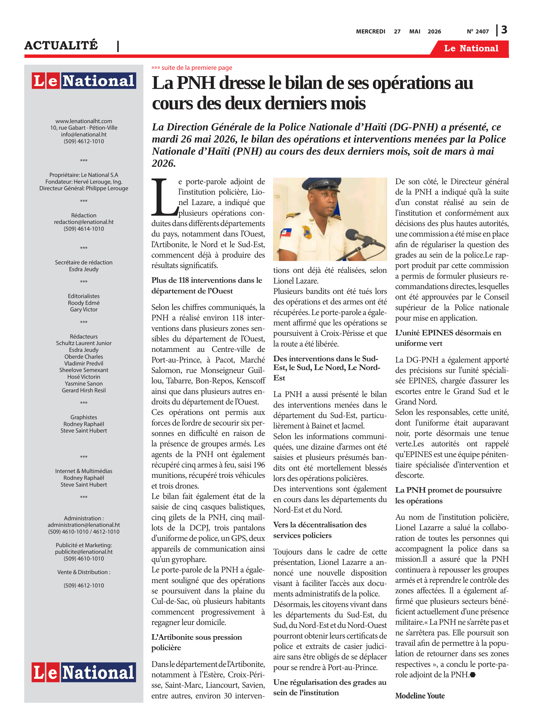 Page 3 de l'édition 2407