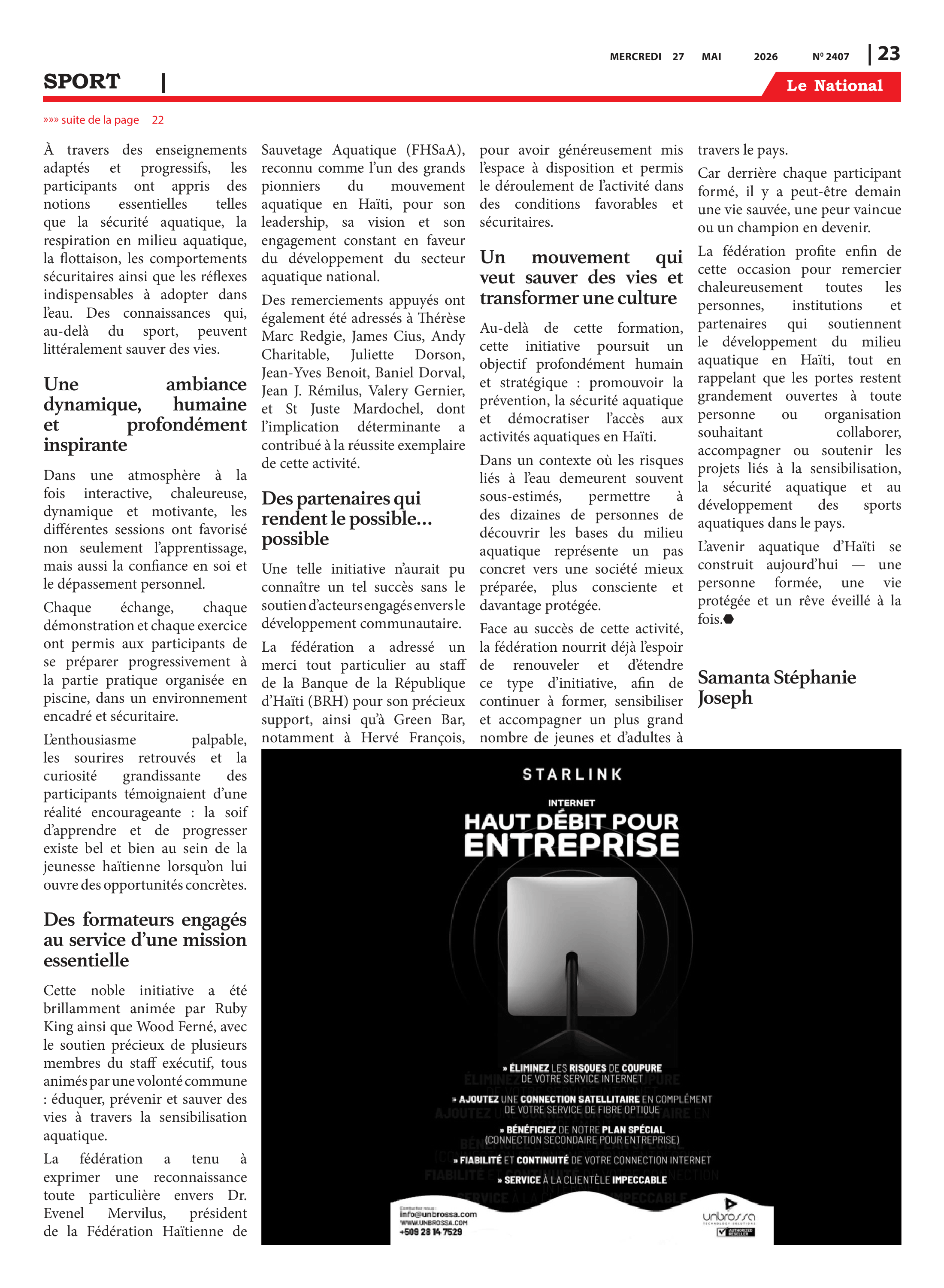 Page 23 de l'édition 2407
