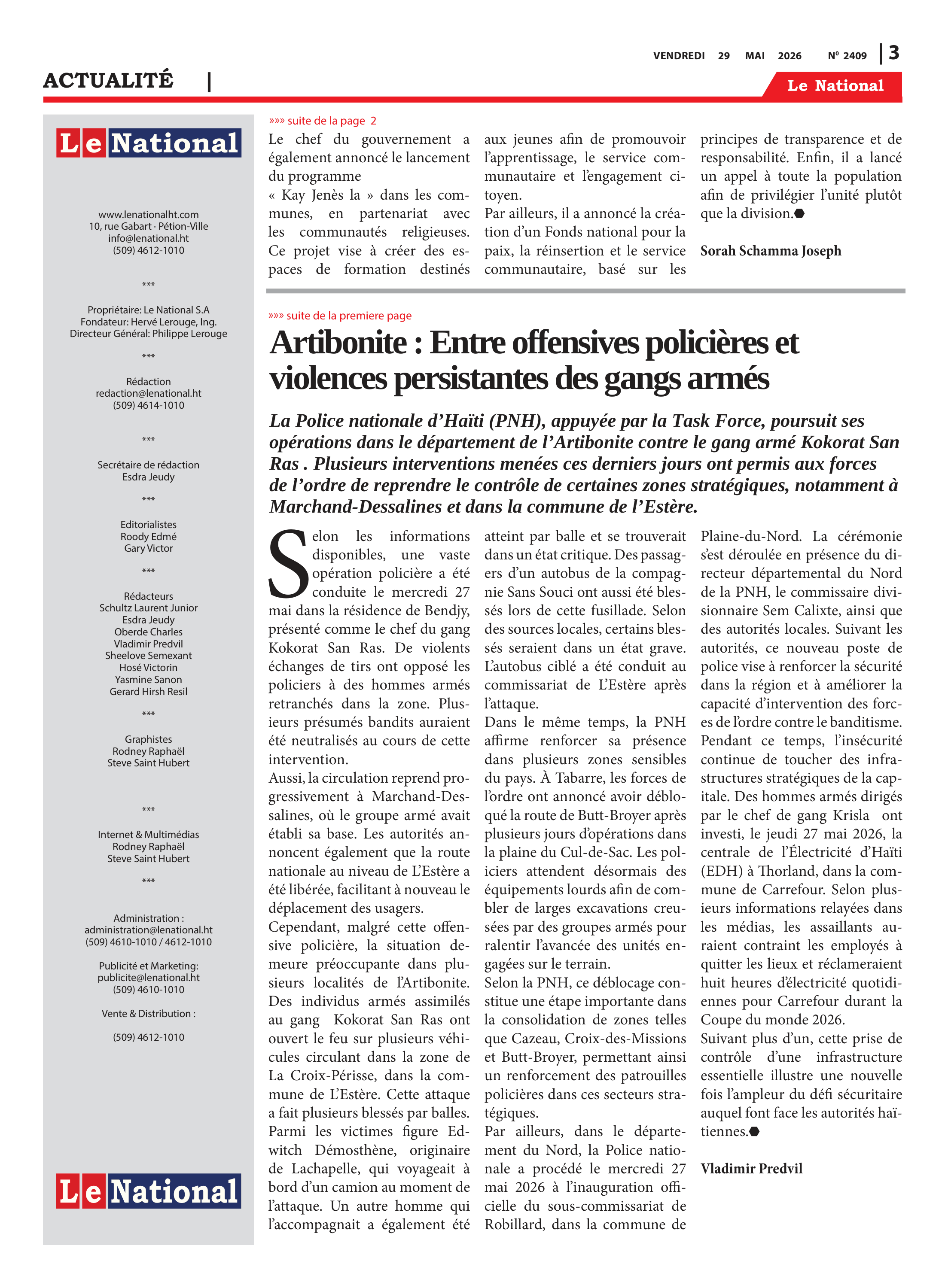 Page 3 de l'édition 2409