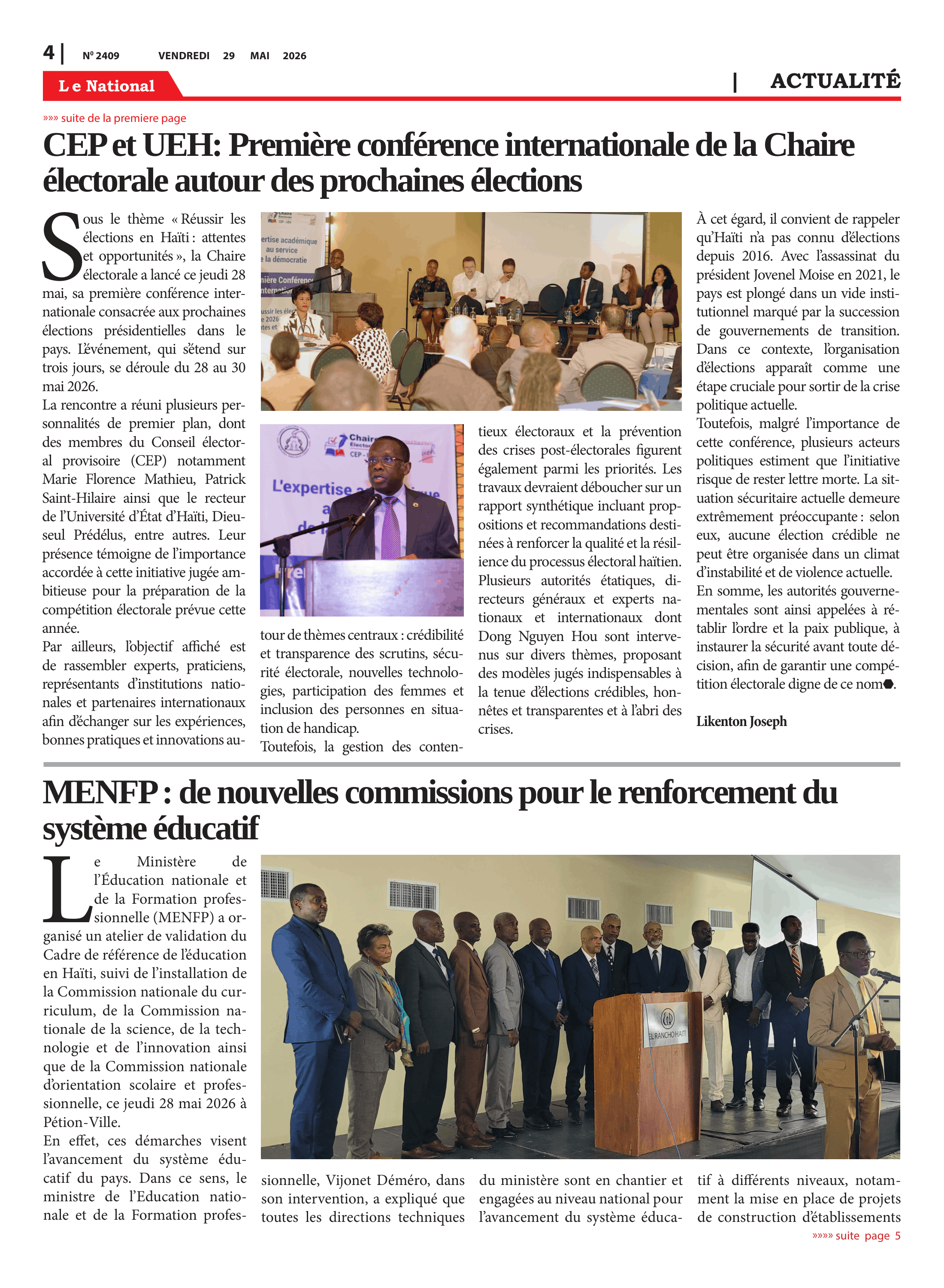 Page 4 de l'édition 2409