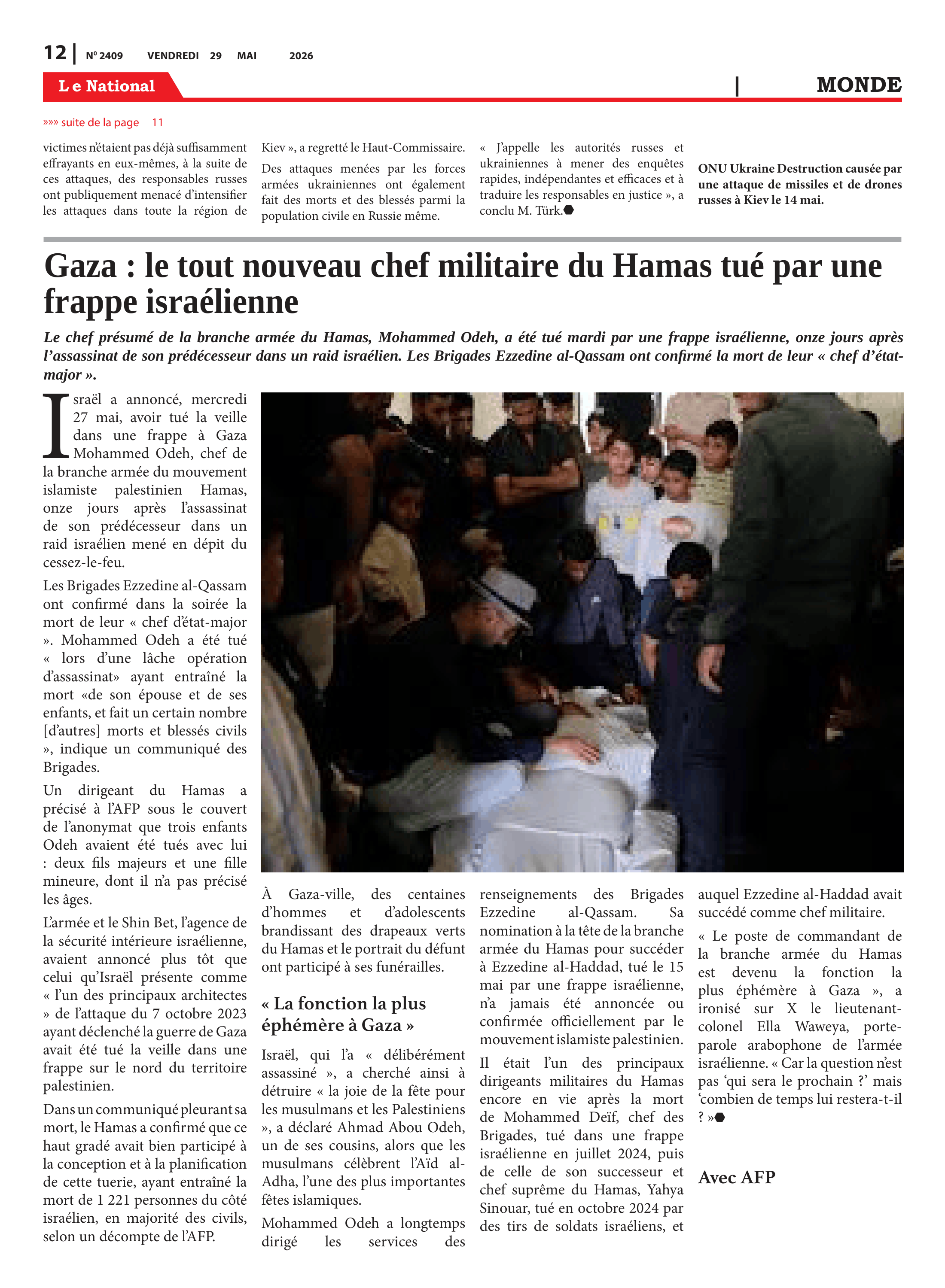 Page 12 de l'édition 2409