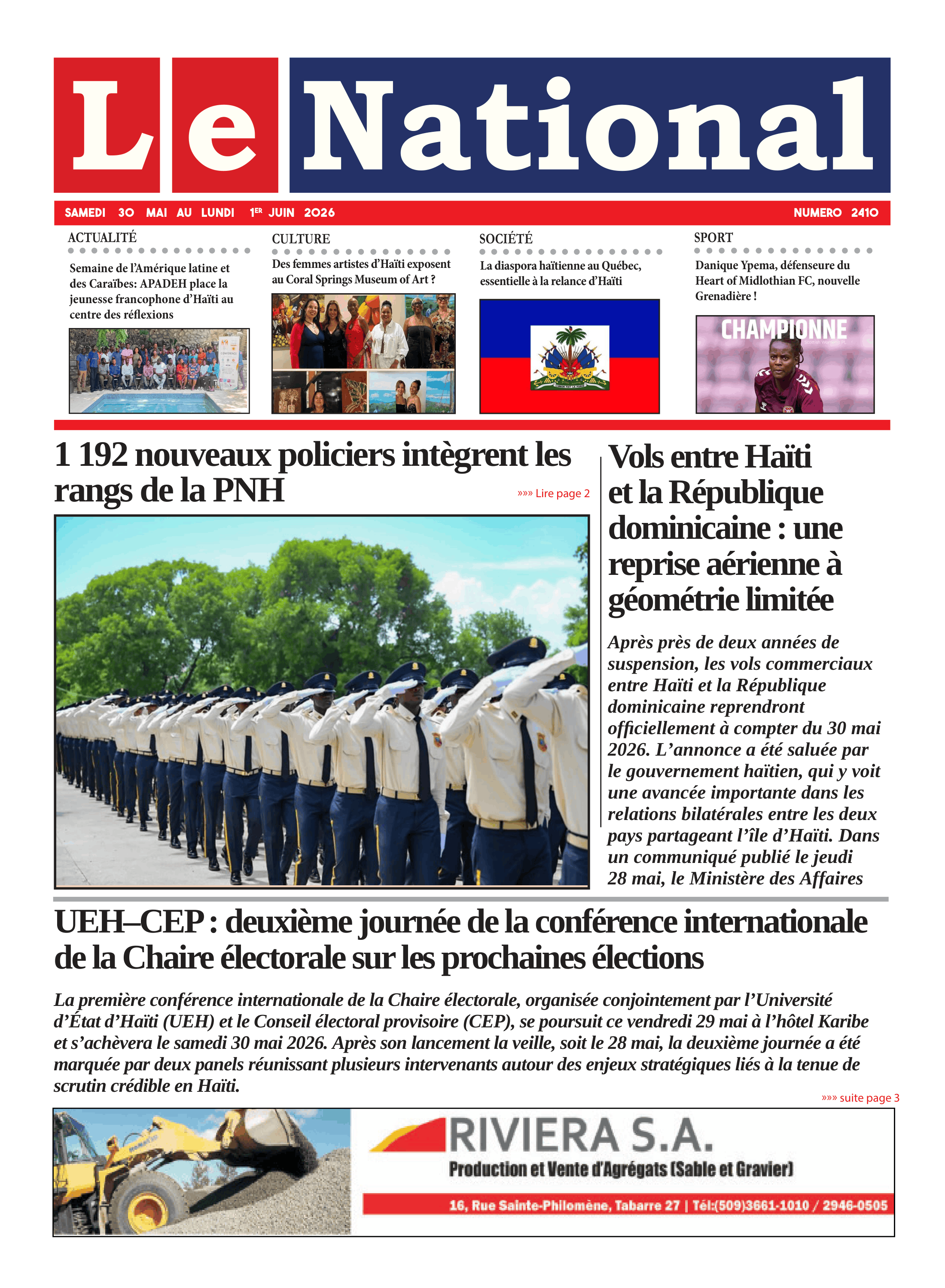 Page 1 de l'édition 2410