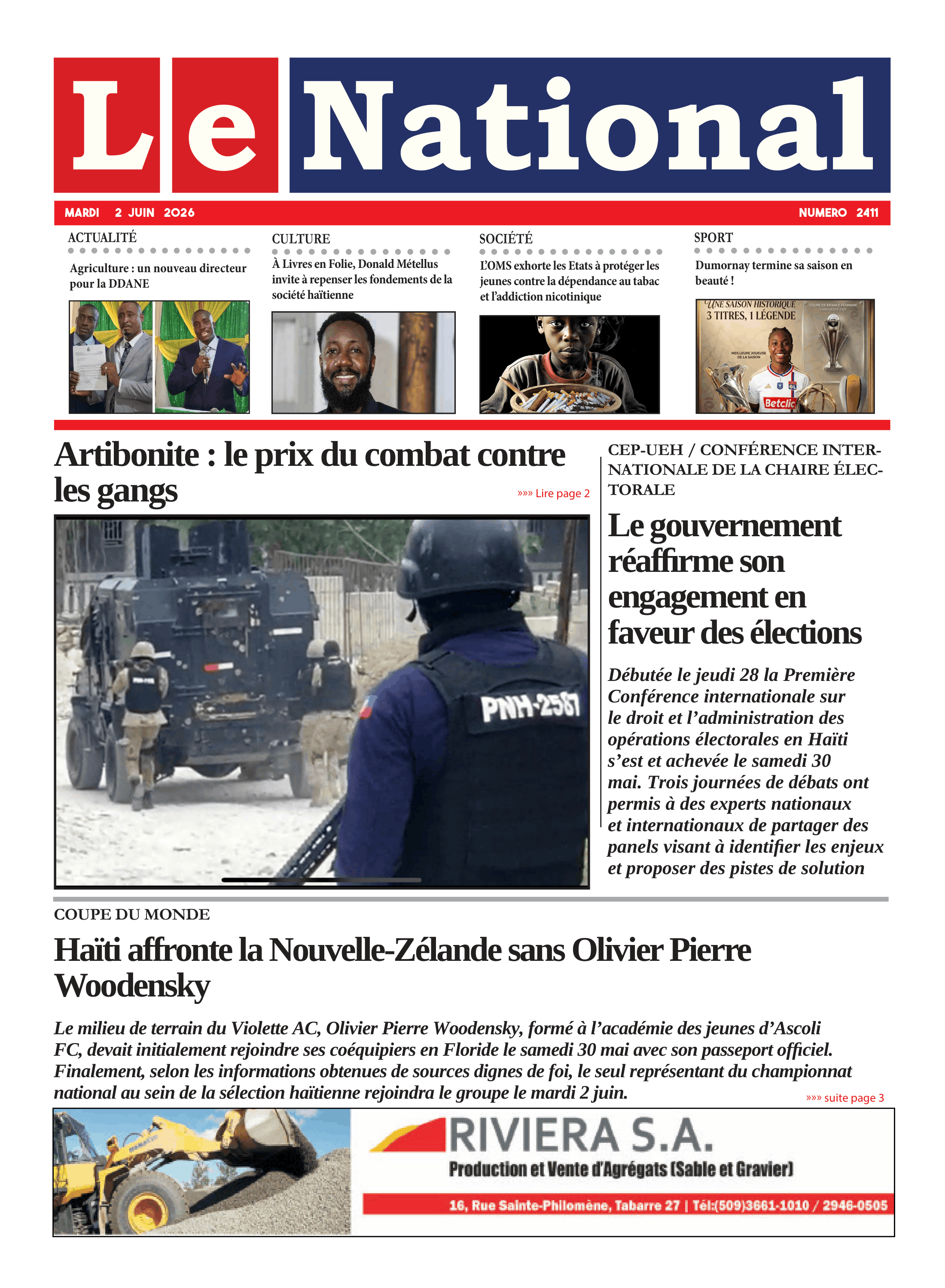 Page 1 de l'édition 2411