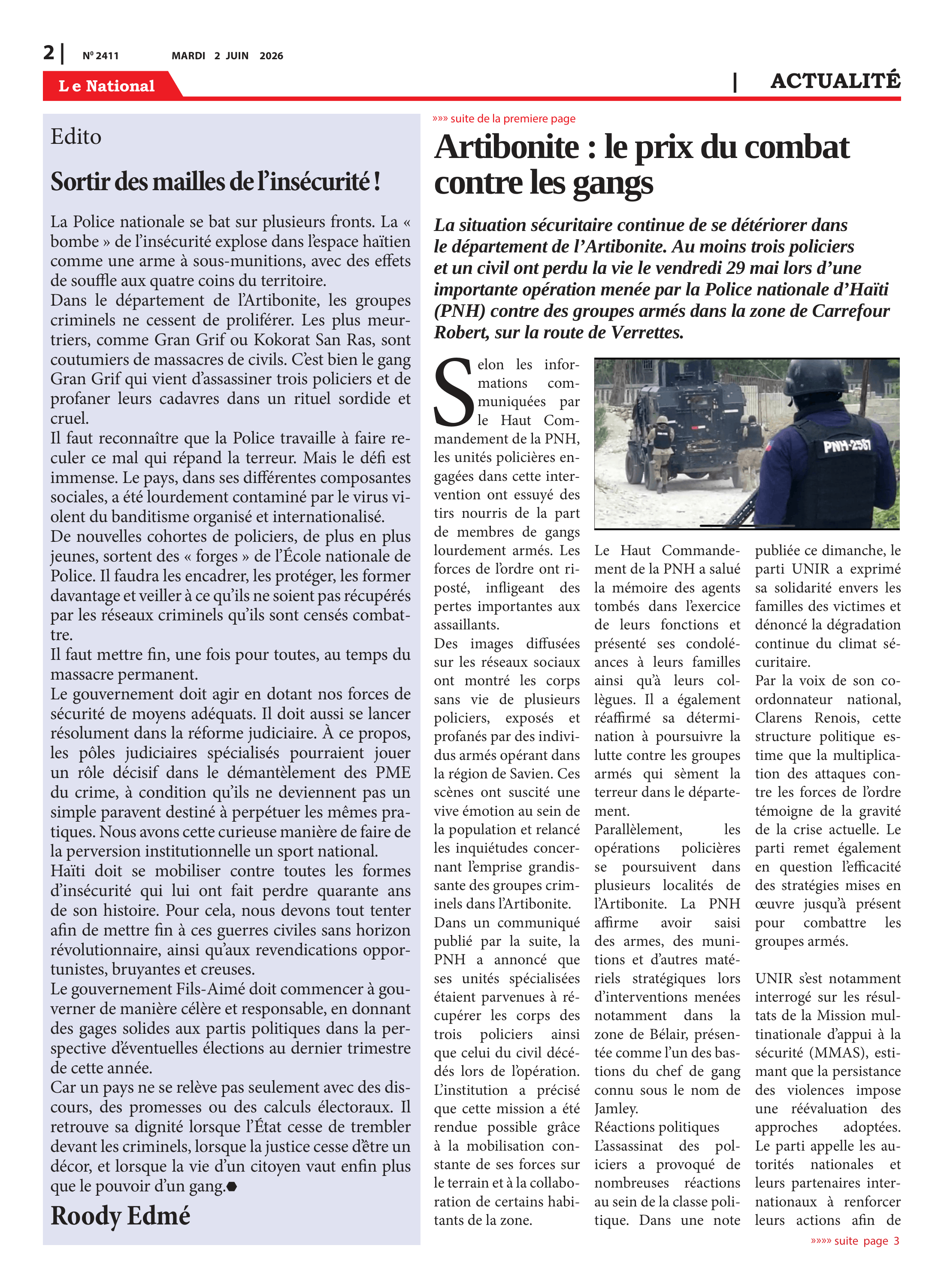 Page 2 de l'édition 2411