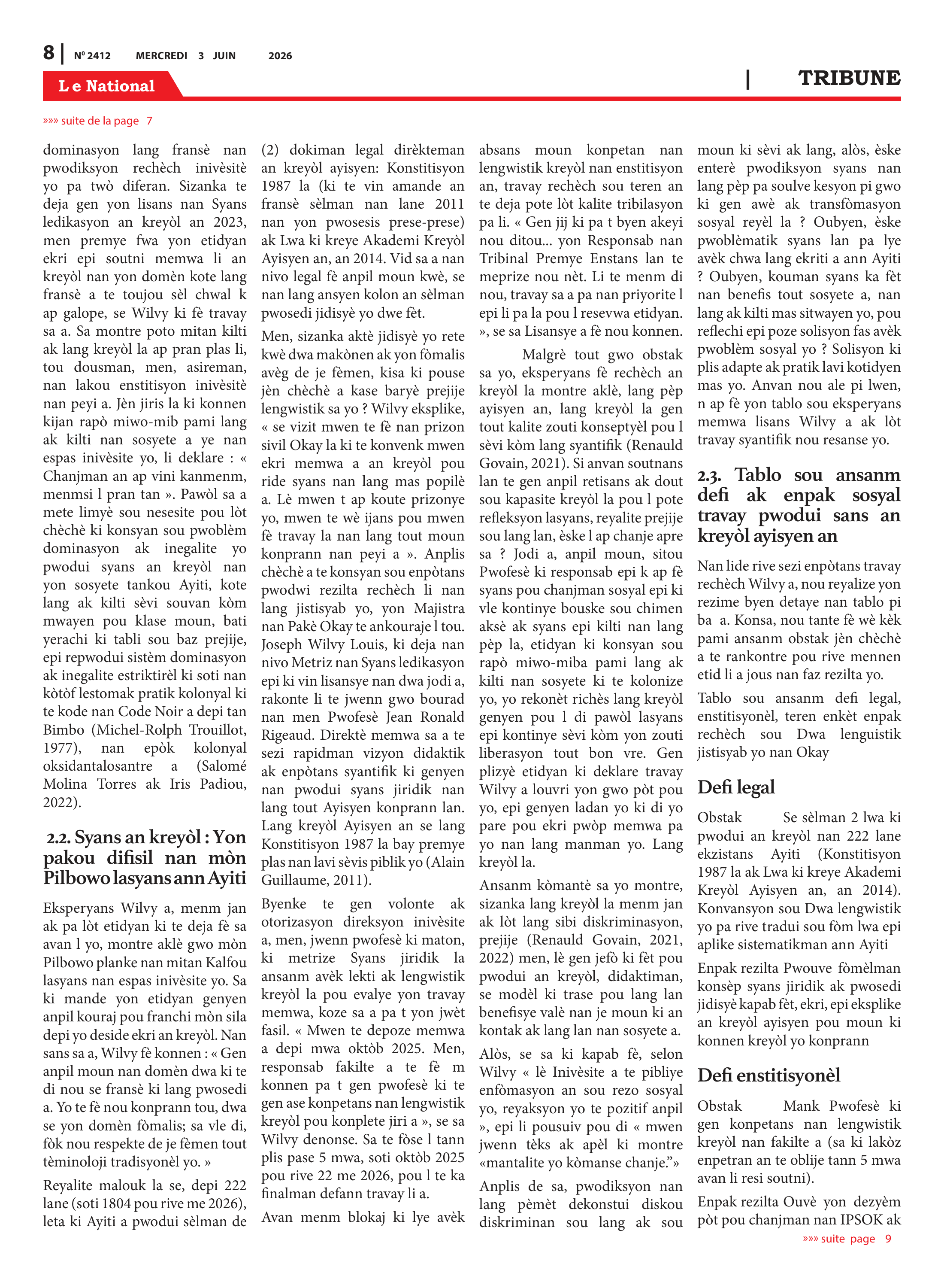 Page 8 de l'édition 2412