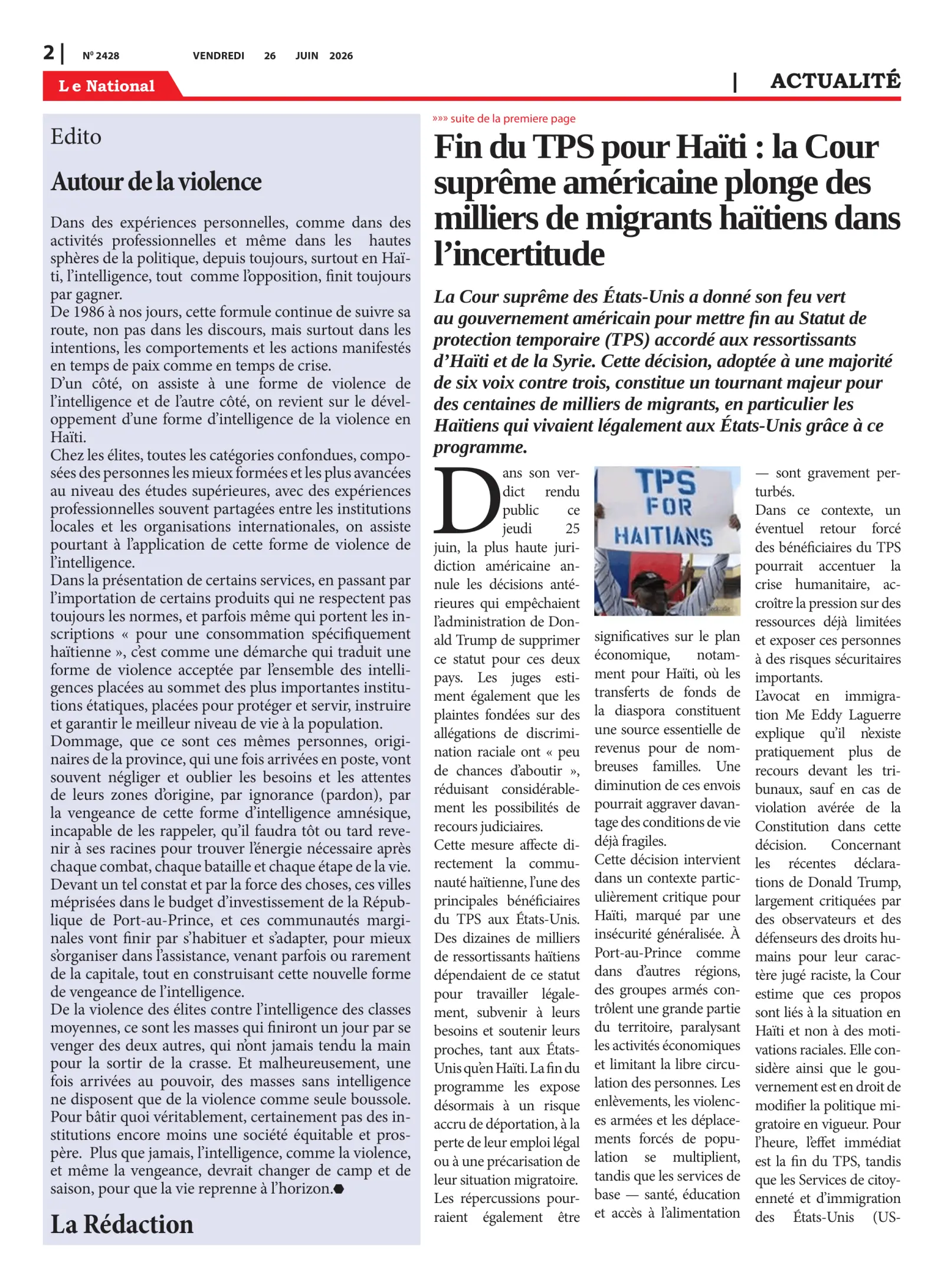 Page 2 de l'édition 2428