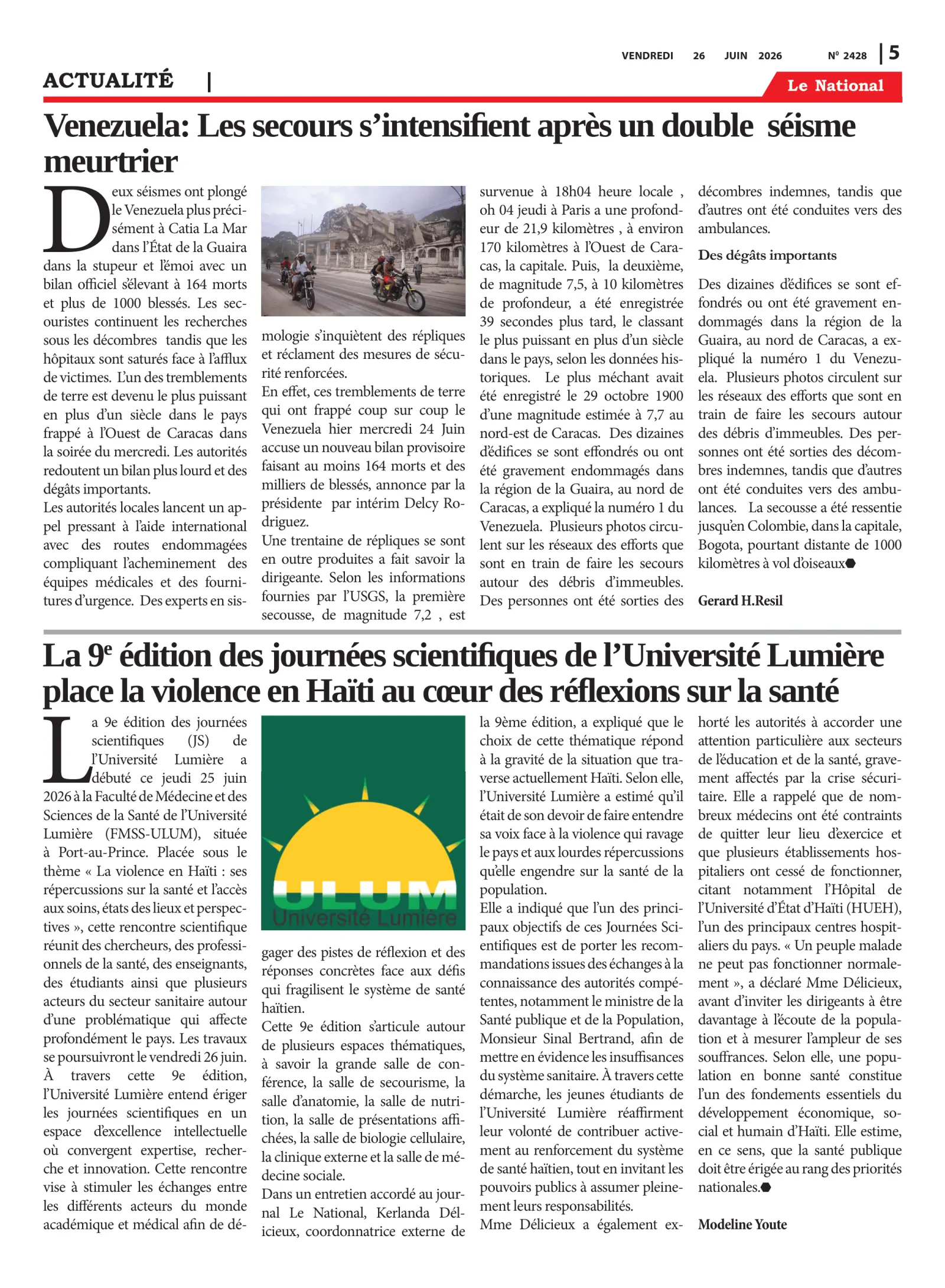 Page 5 de l'édition 2428