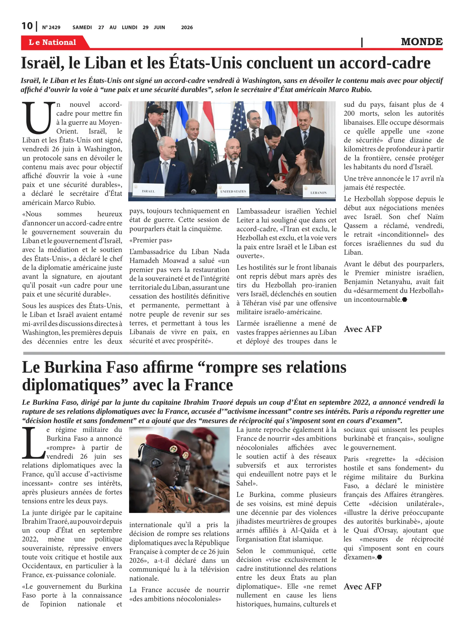 Page 10 de l'édition 2429