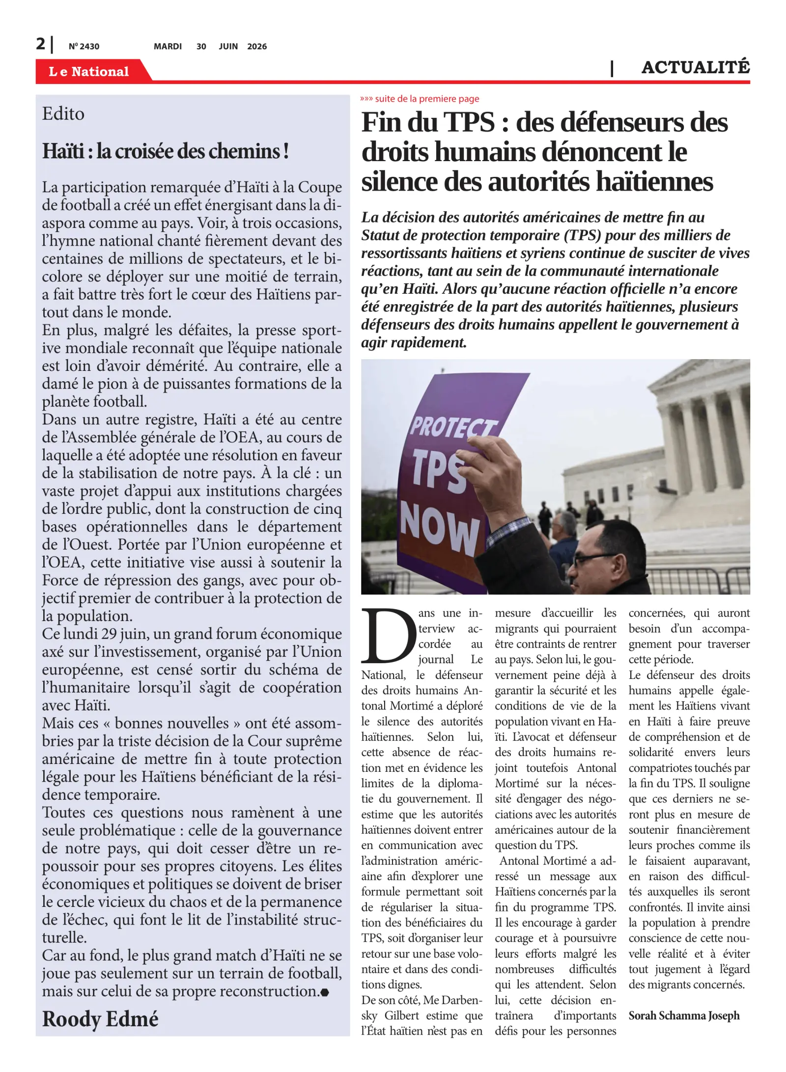 Page 2 de l'édition 2430