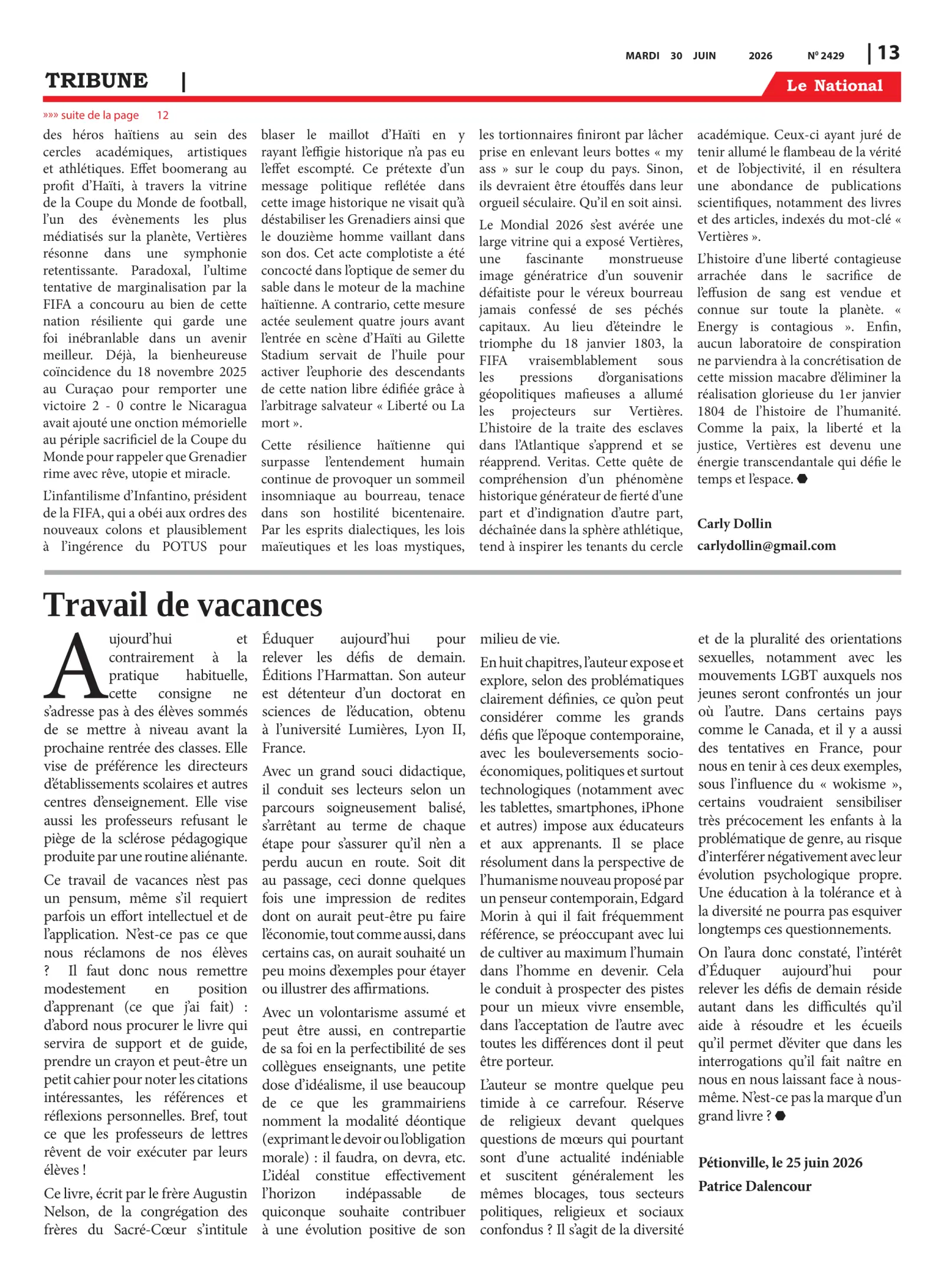 Page 13 de l'édition 2430
