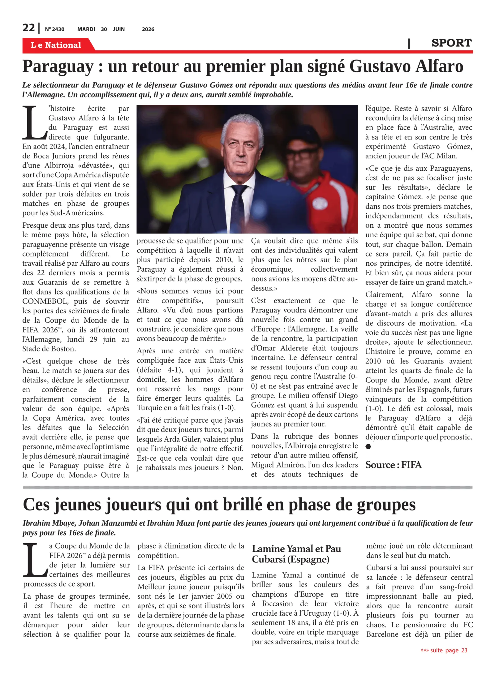 Page 22 de l'édition 2430