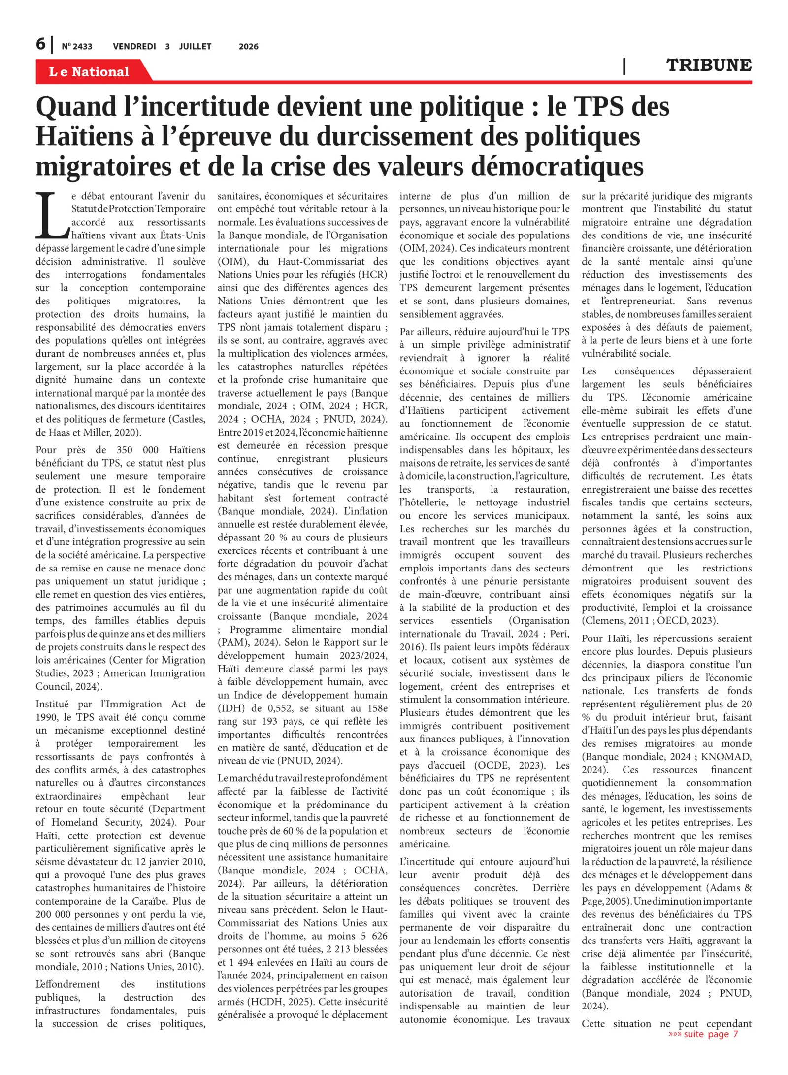 Page 6 de l'édition 2433