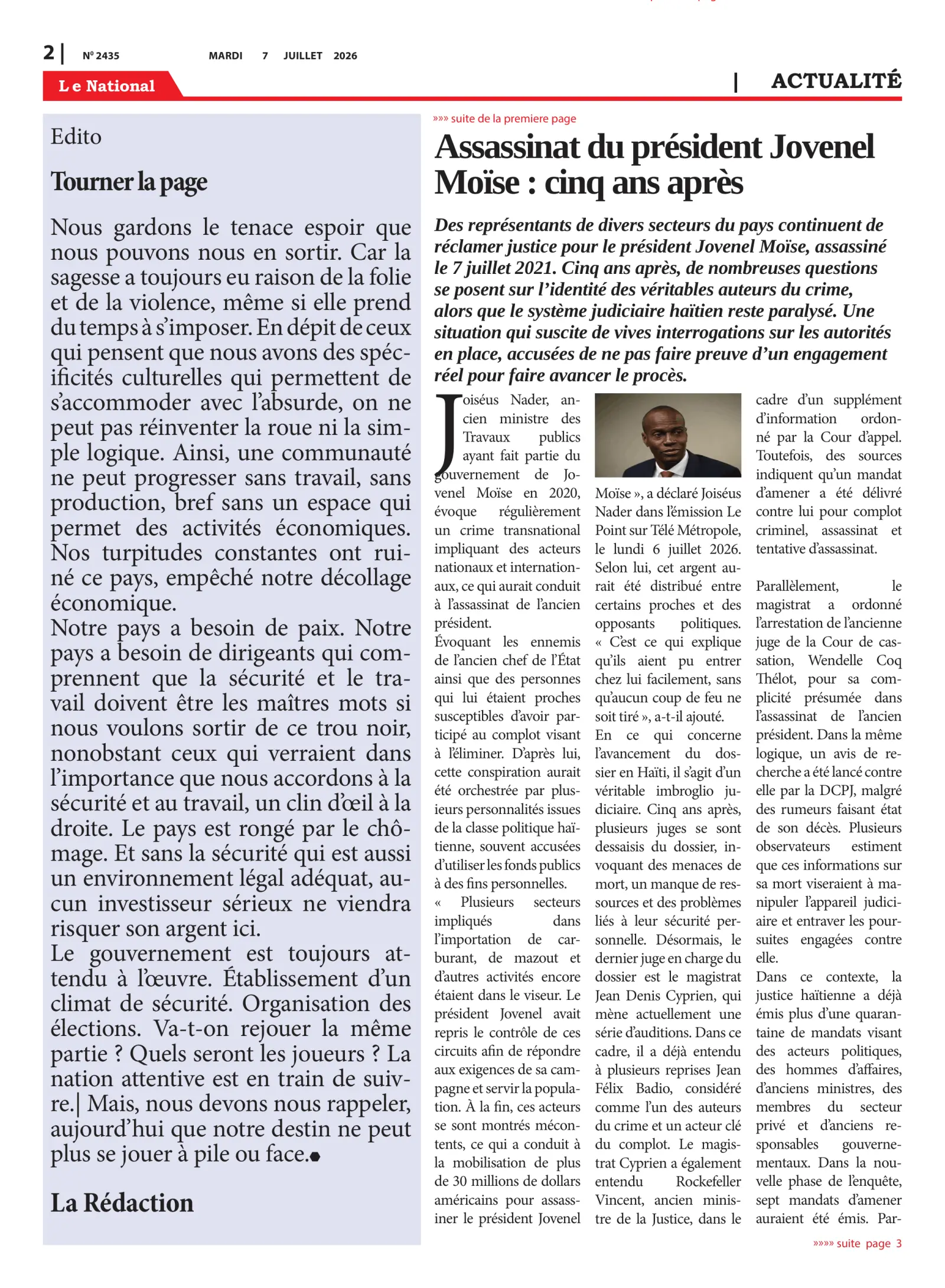 Page 2 de l'édition 2435
