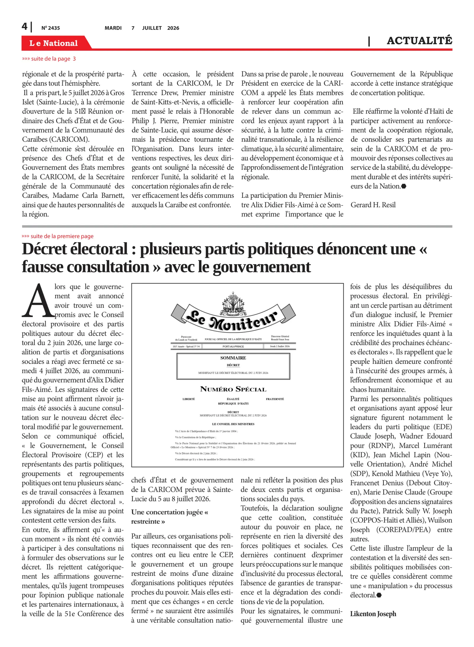 Page 4 de l'édition 2435
