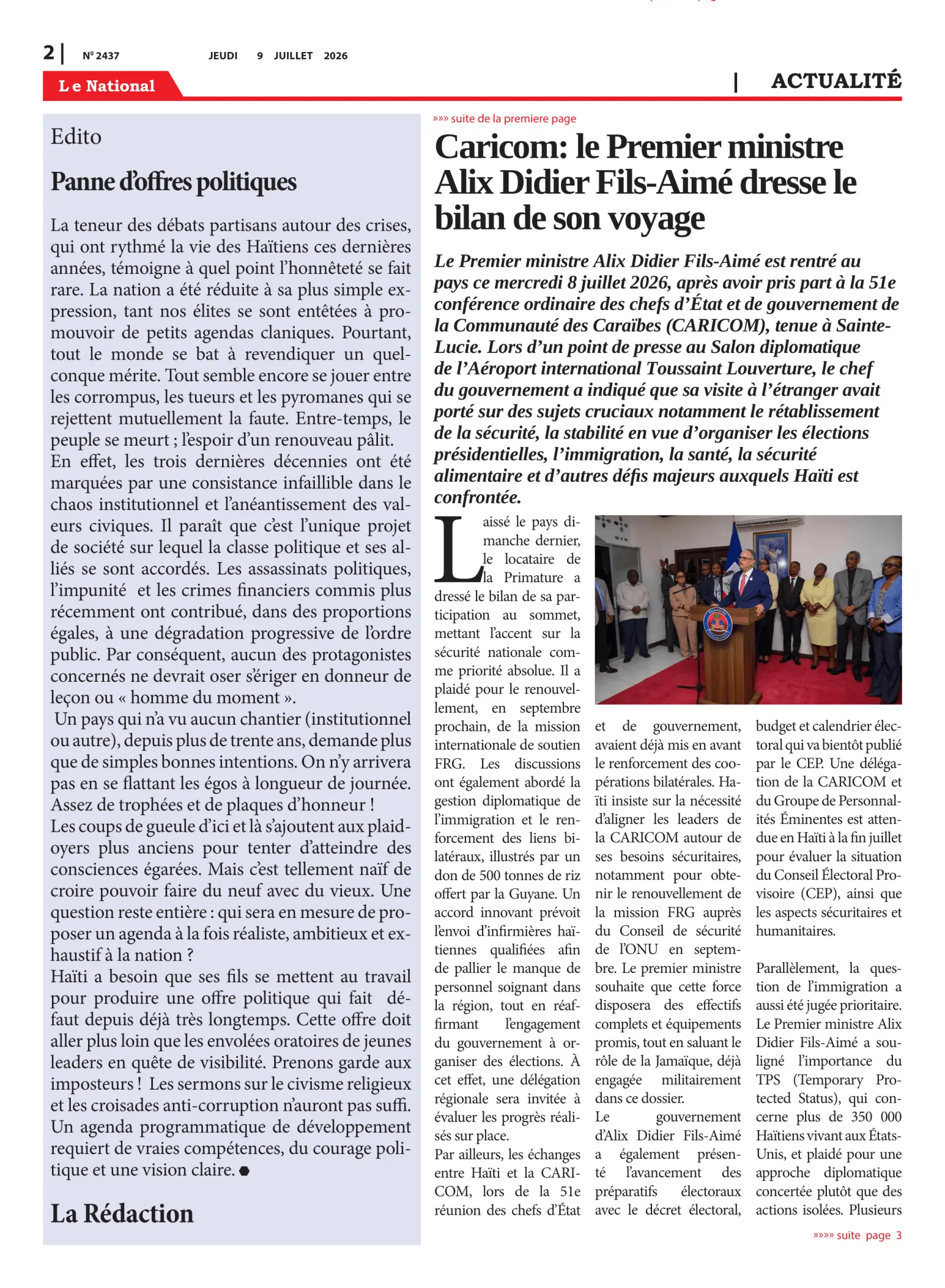 Page 2 de l'édition 2437
