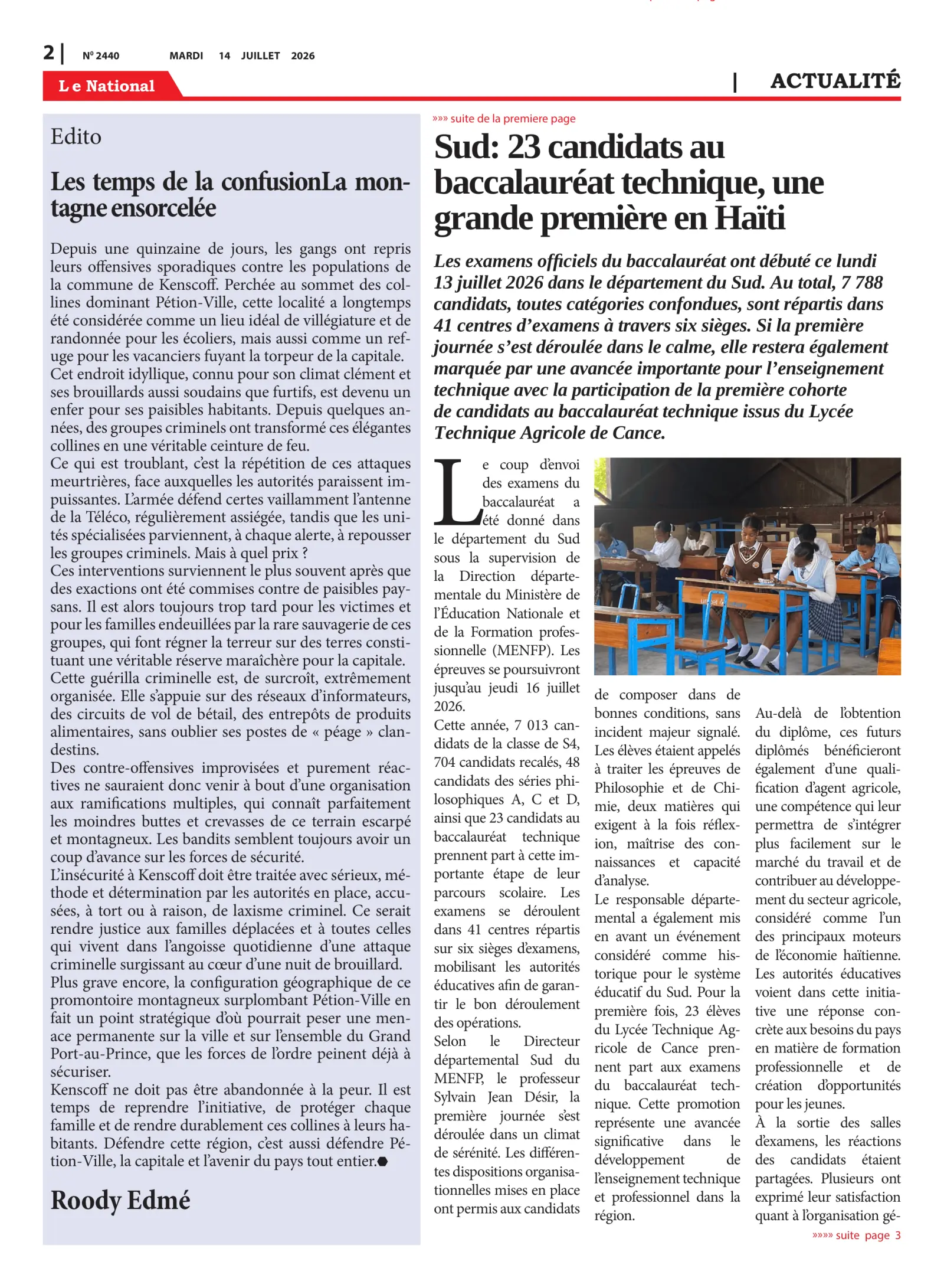 Page 2 de l'édition 2440