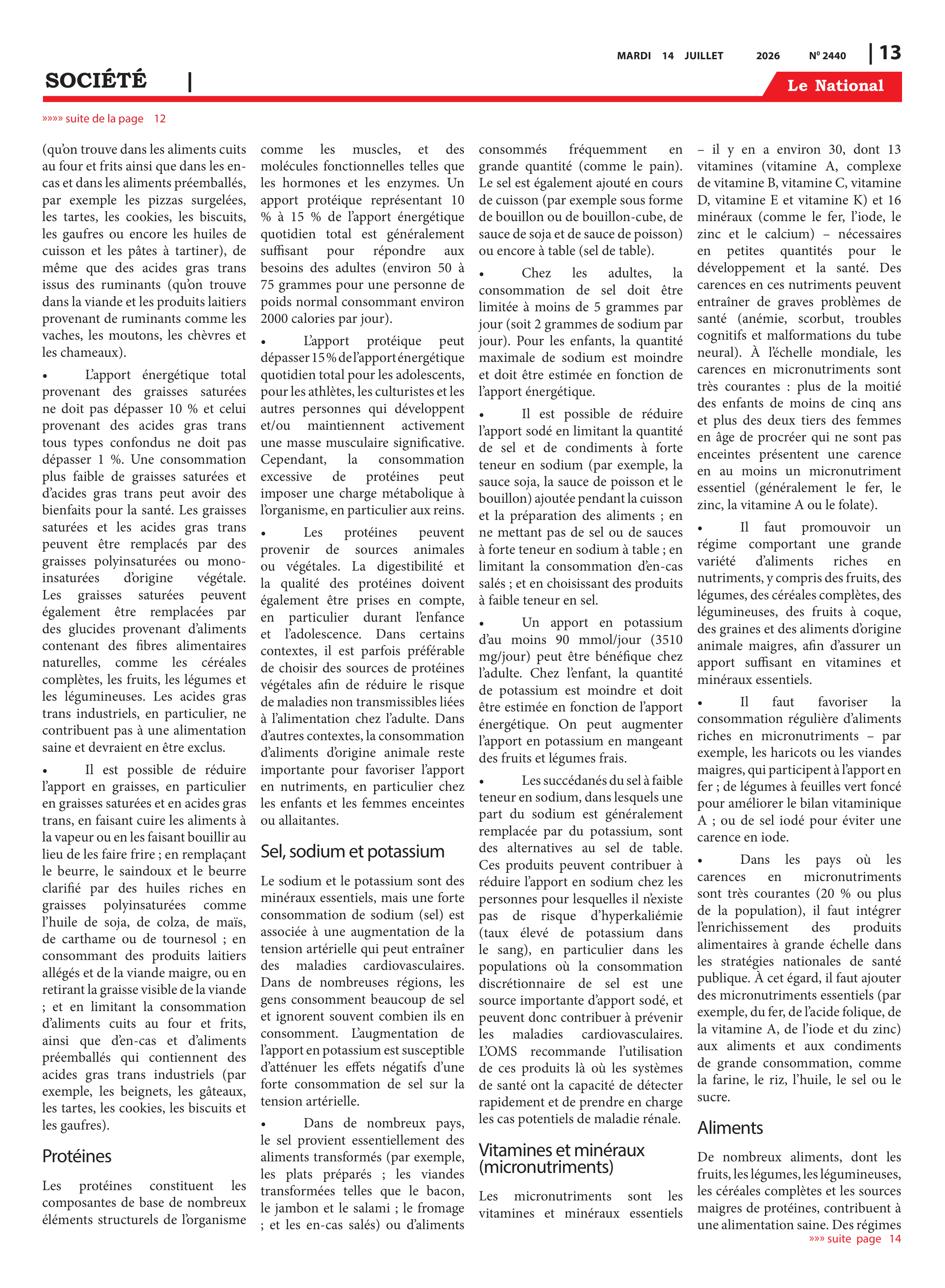 Page 13 de l'édition 2440