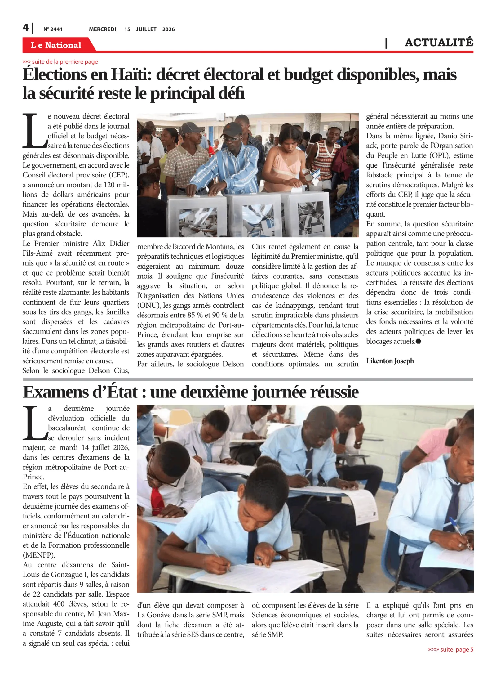 Page 4 de l'édition 2441