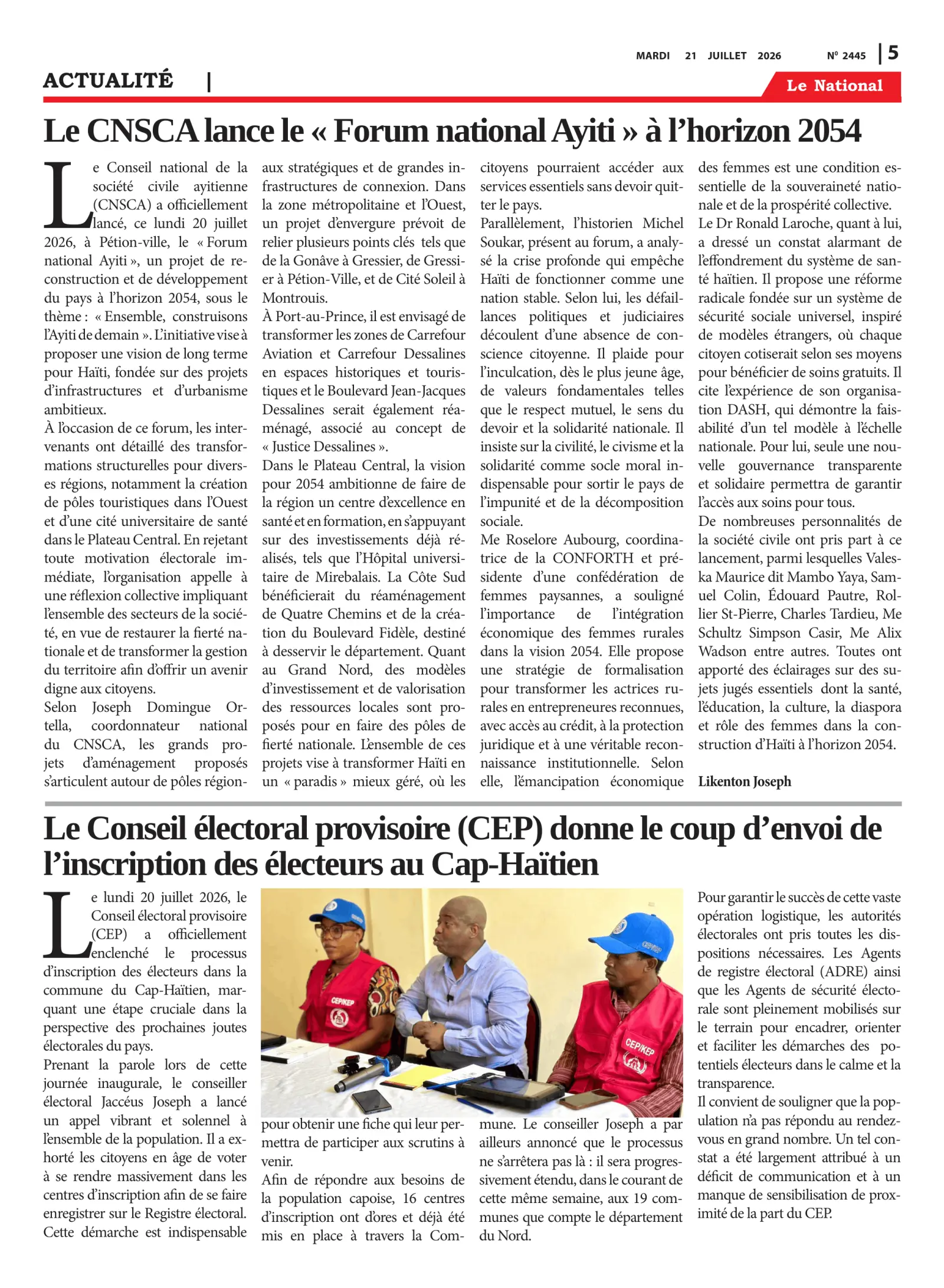 Page 5 de l'édition 2445