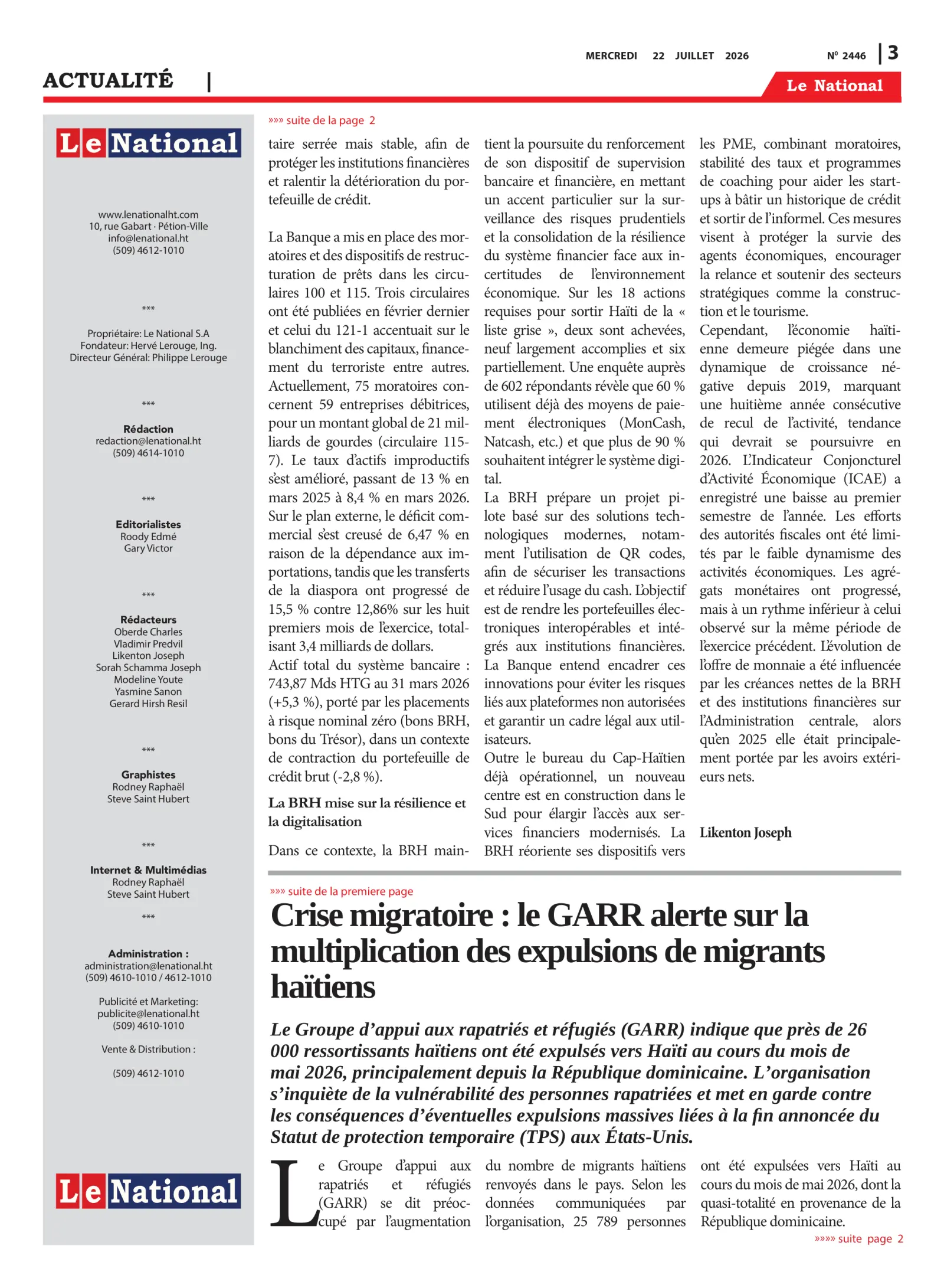 Page 3 de l'édition 2446