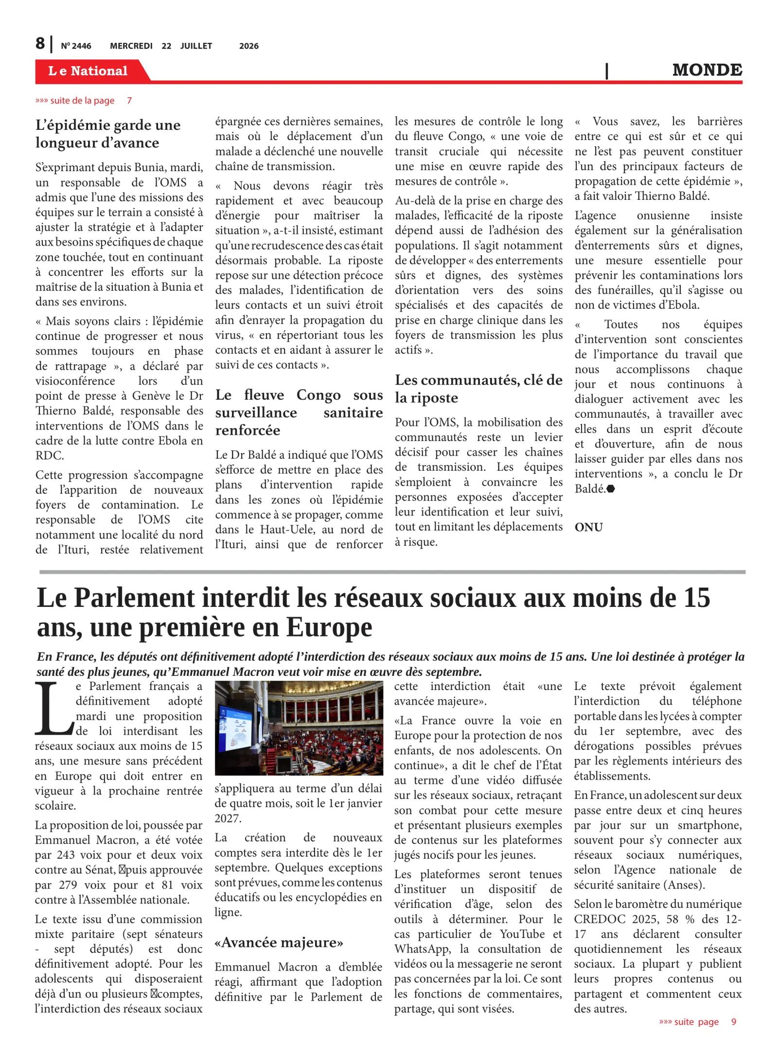 Page 8 de l'édition 2446