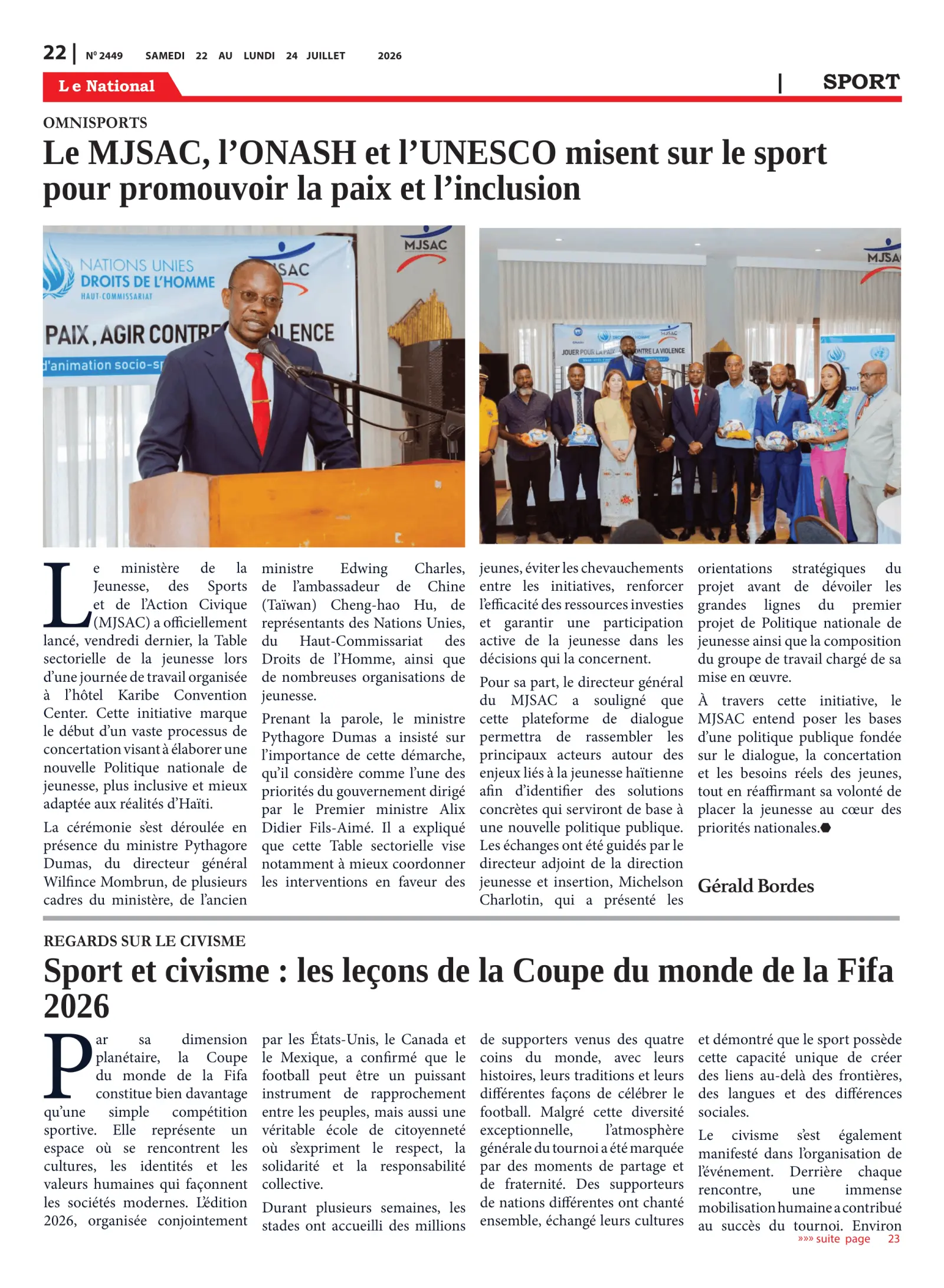 Page 22 de l'édition 2449