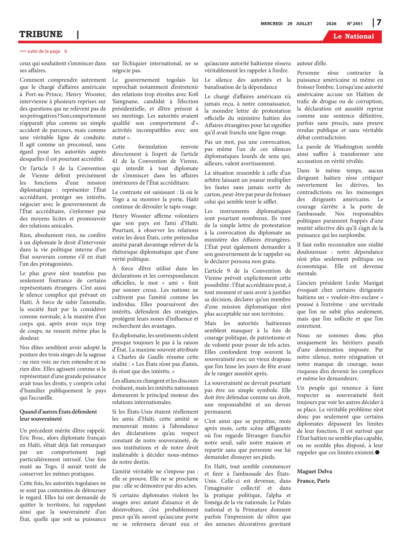 Page 7 de l'édition 2451