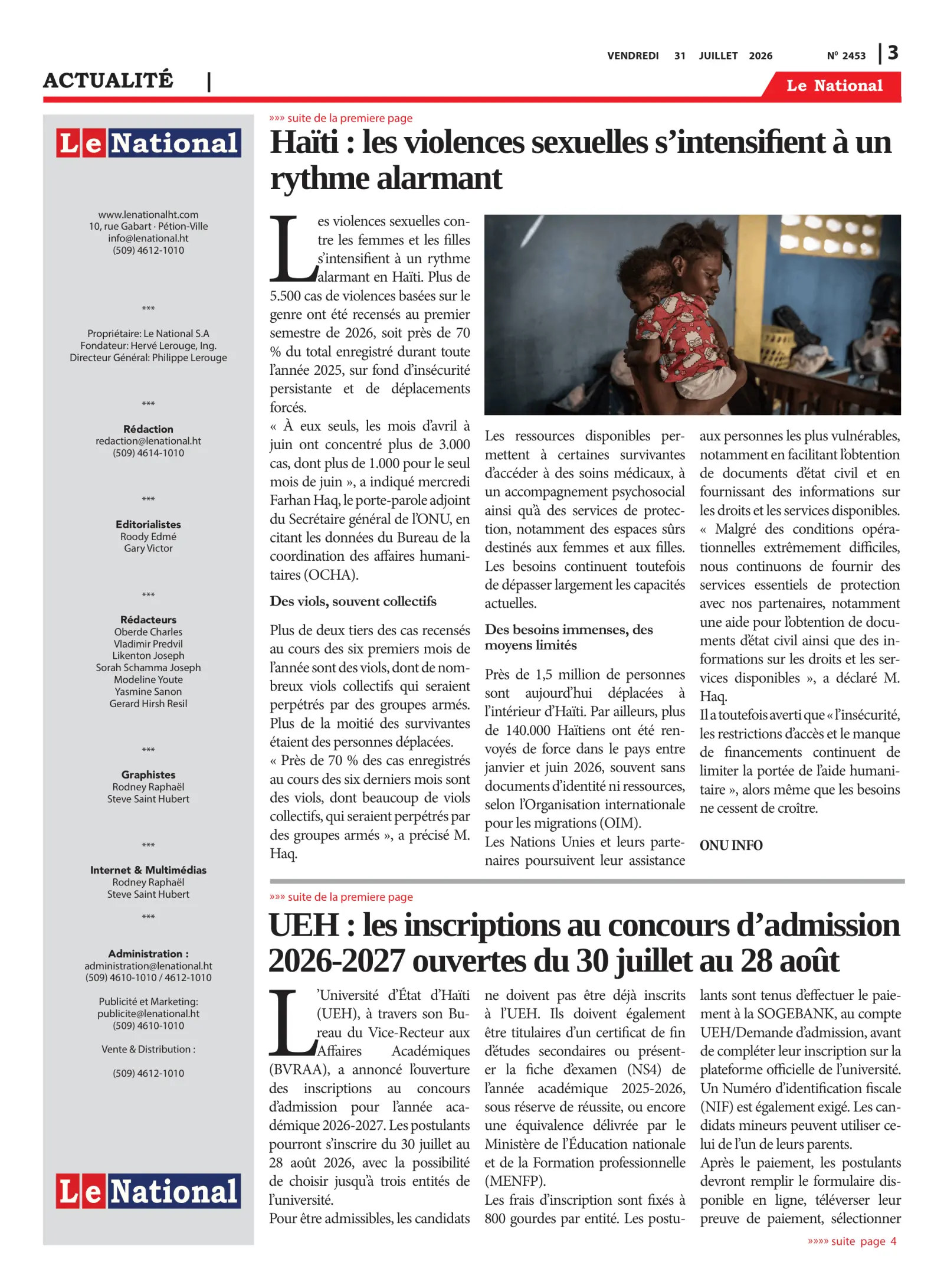 Page 3 de l'édition 2453