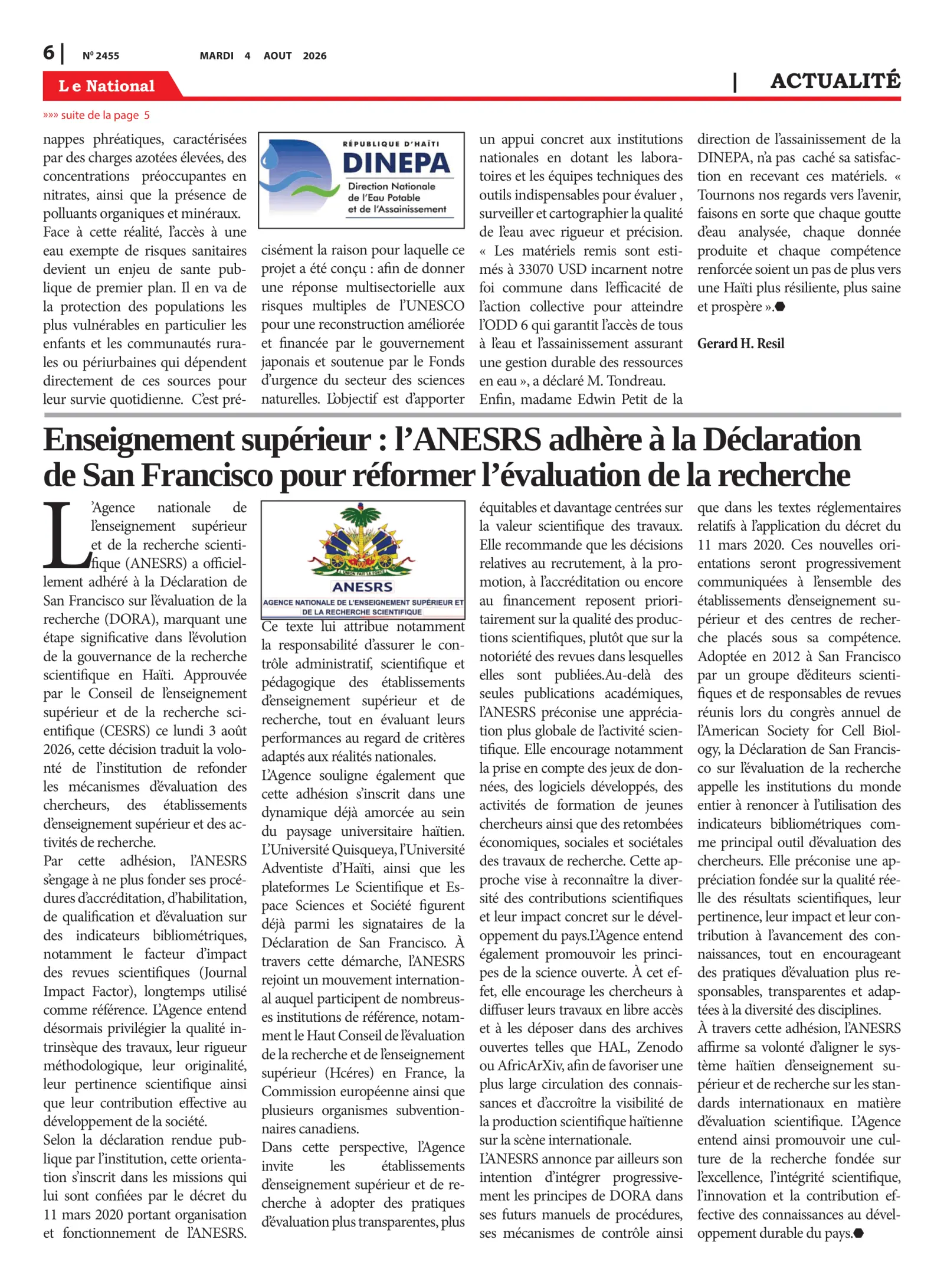 Page 6 de l'édition 2455