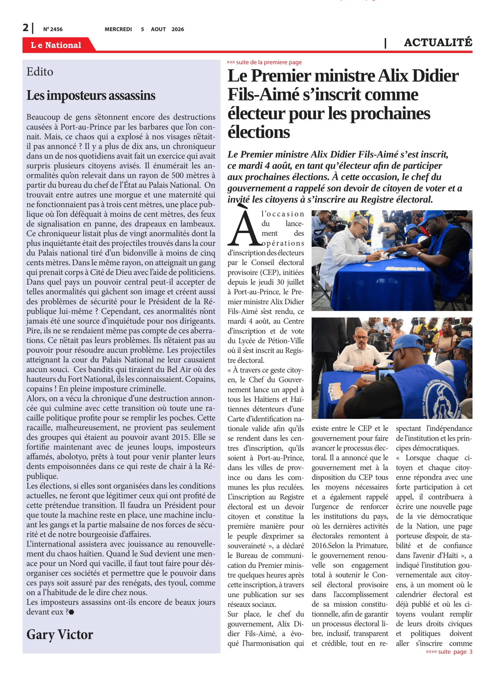 Page 2 de l'édition 2456