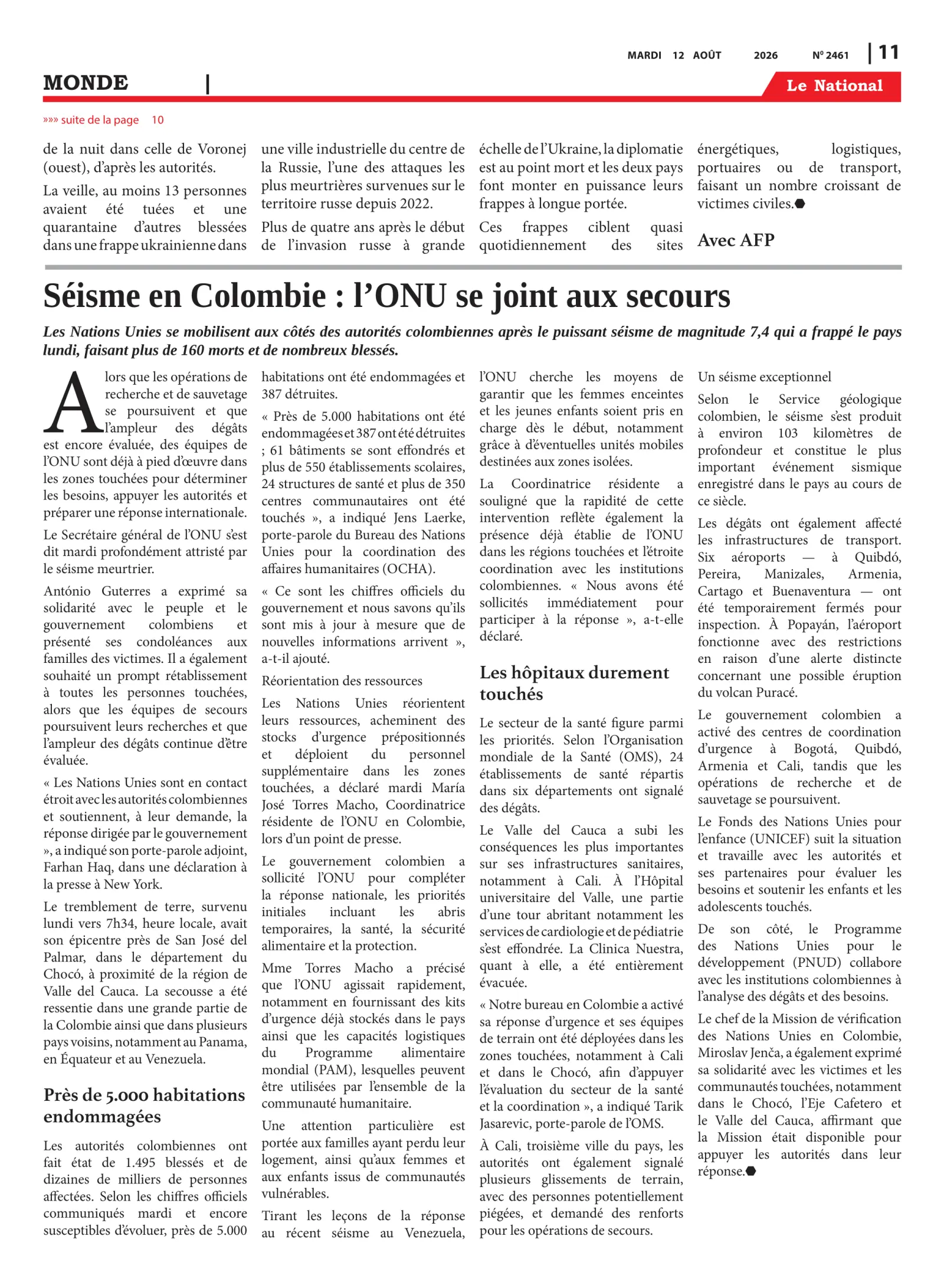 Page 11 de l'édition 2461