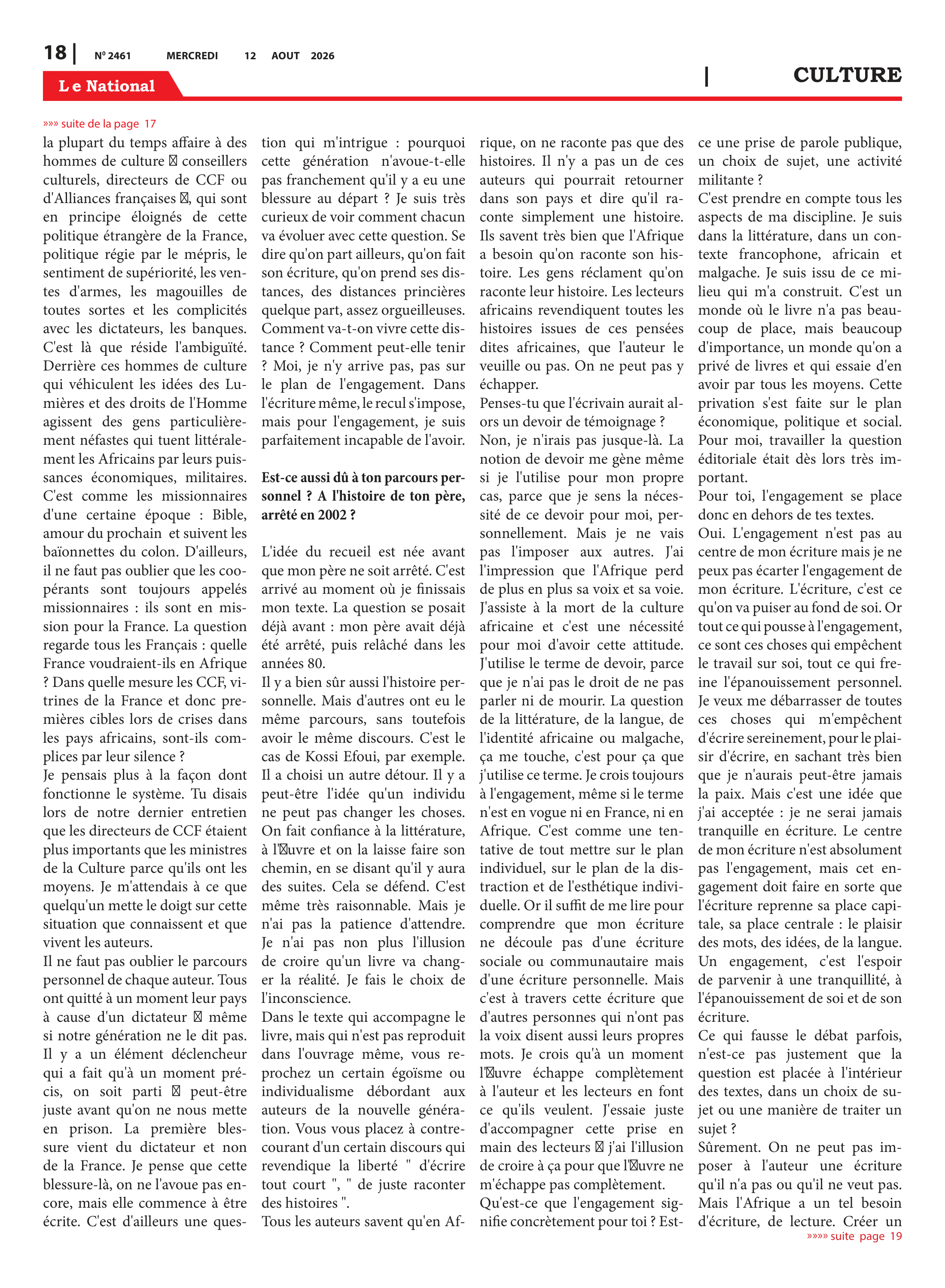 Page 18 de l'édition 2461