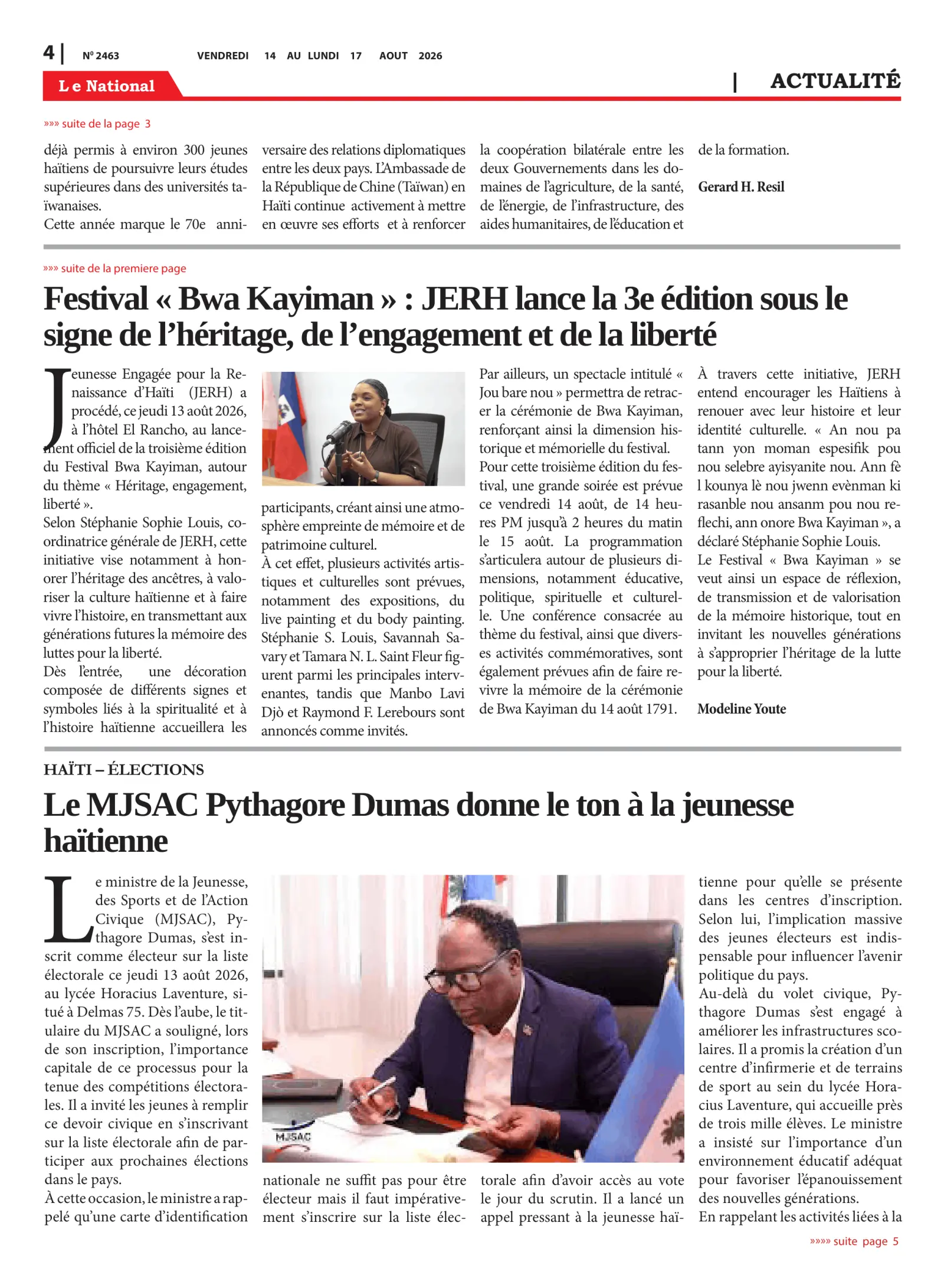 Page 4 de l'édition 2463