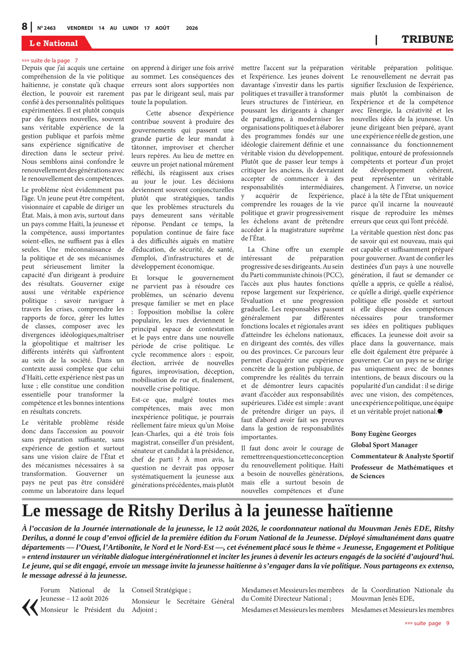 Page 8 de l'édition 2463