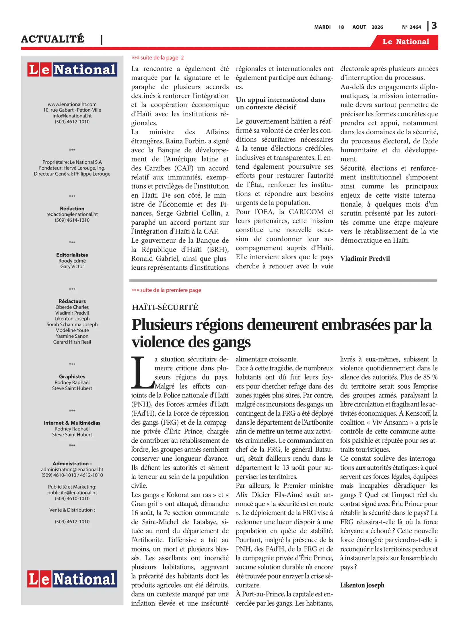 Page 3 de l'édition 2464