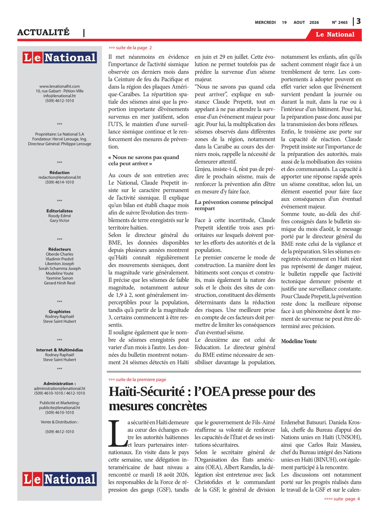 Page 3 de l'édition 2465