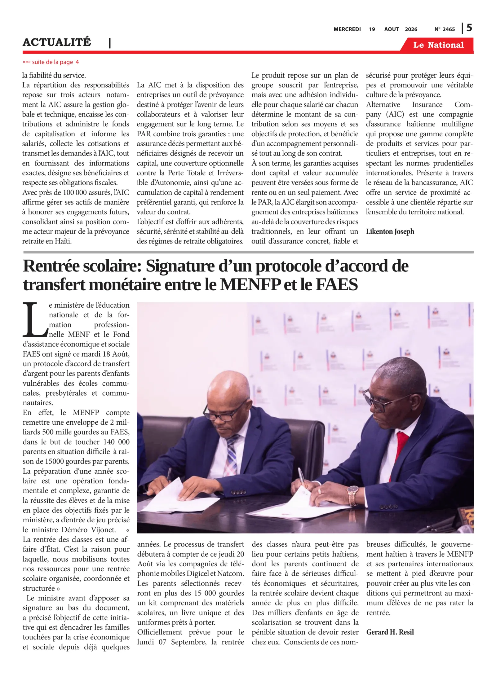 Page 5 de l'édition 2465