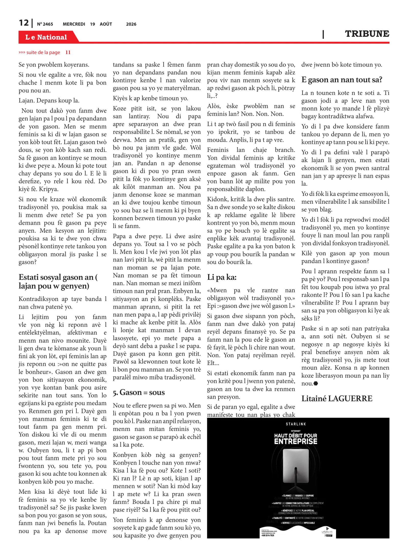 Page 12 de l'édition 2465
