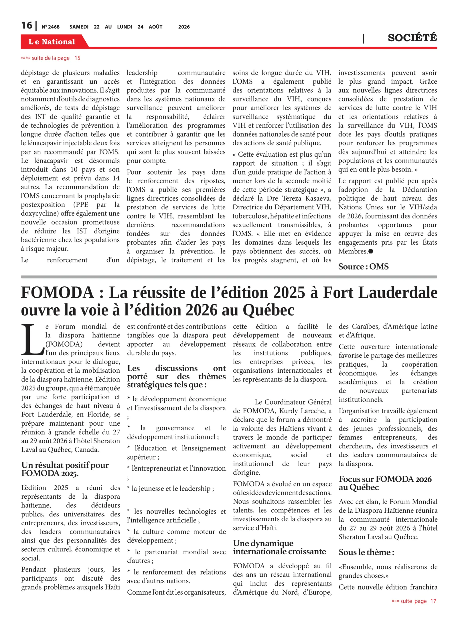 Page 16 de l'édition 2468