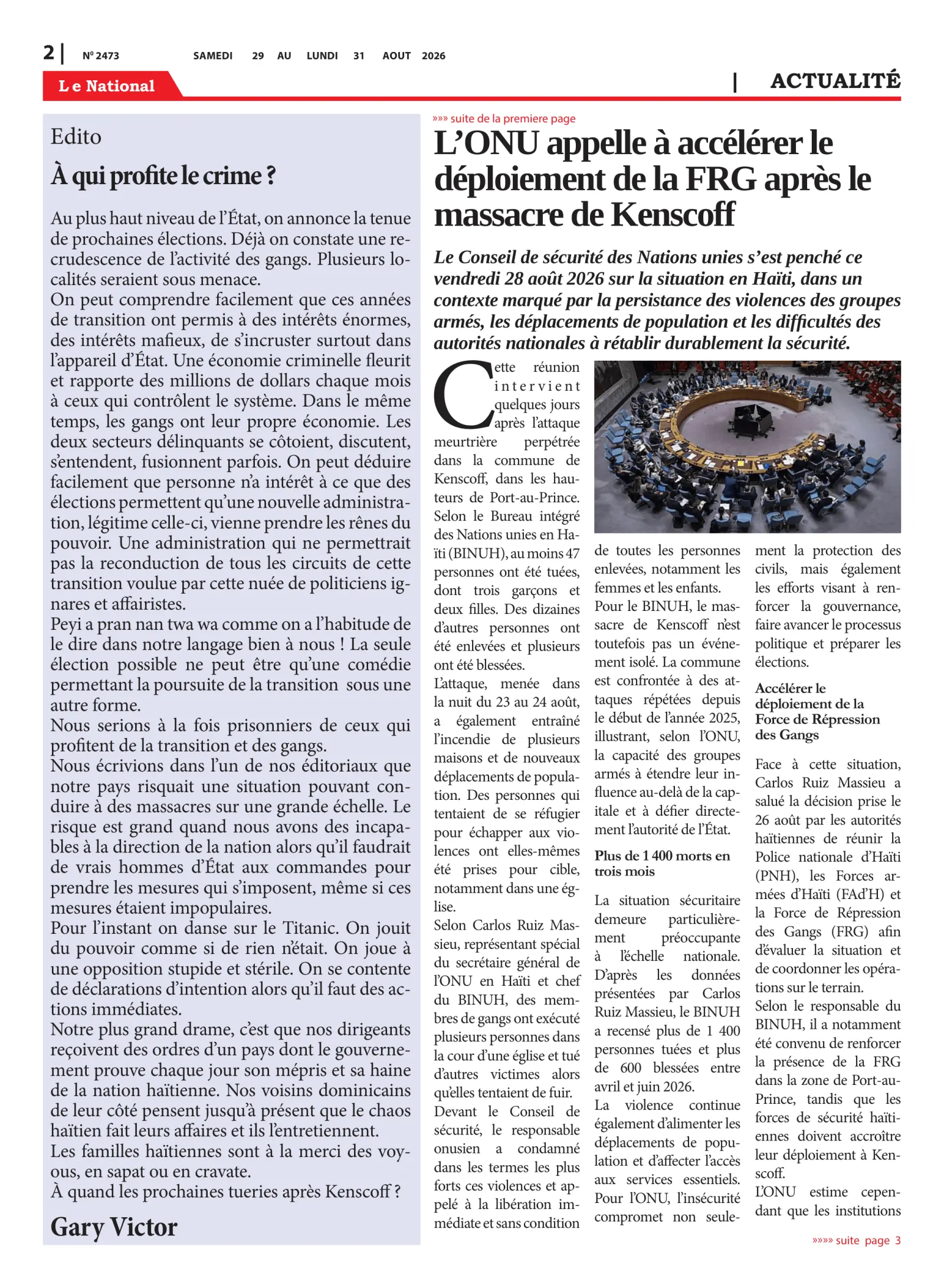 Page 2 de l'édition 2473