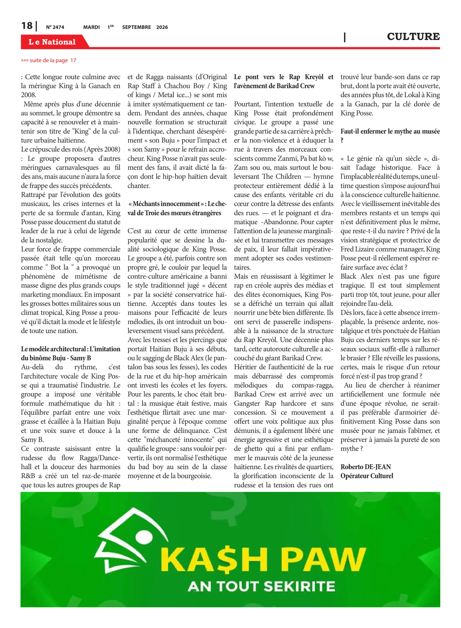 Page 18 de l'édition 2474